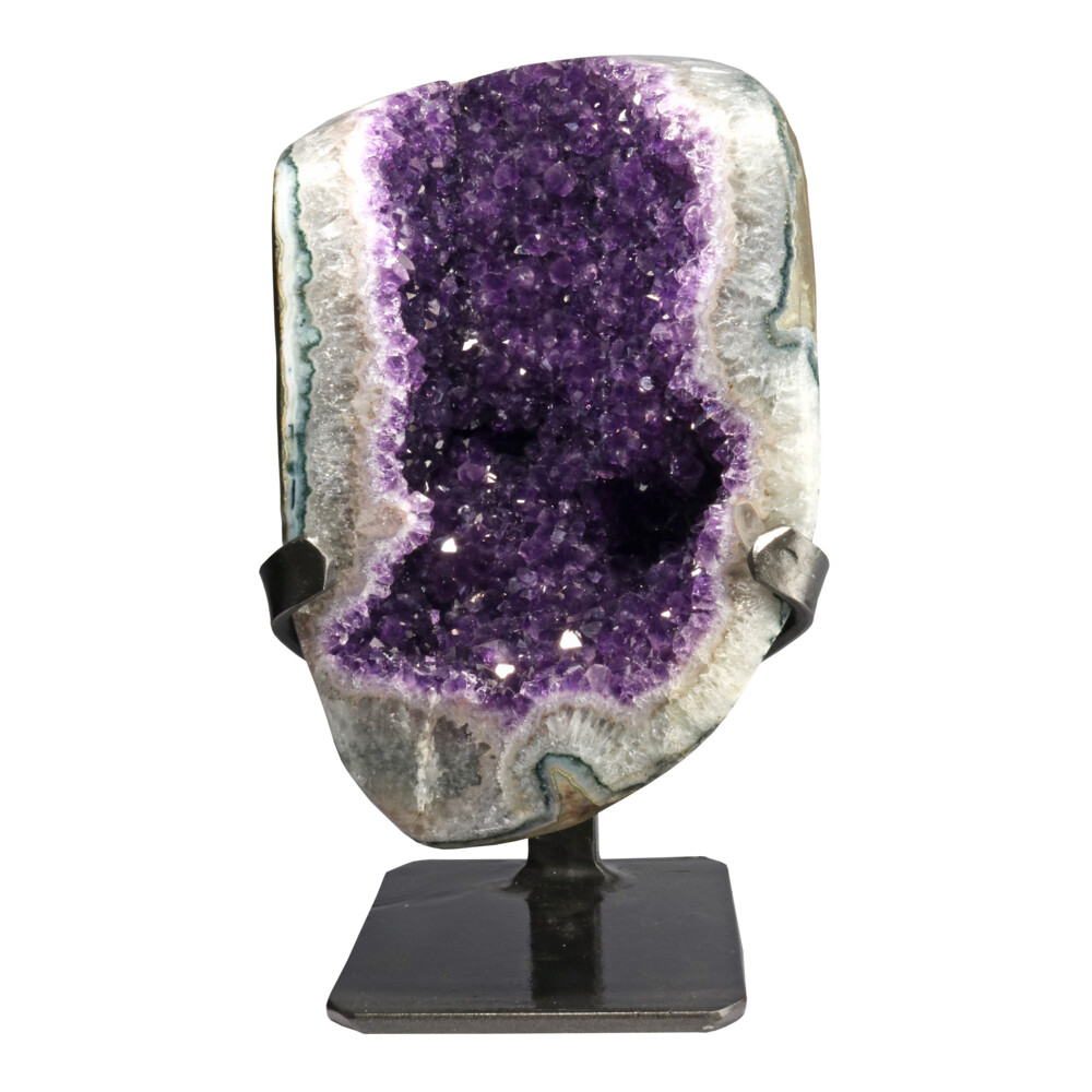 Amethyst Geode U On Post Stand From Uruguay Rare Earth Gallery