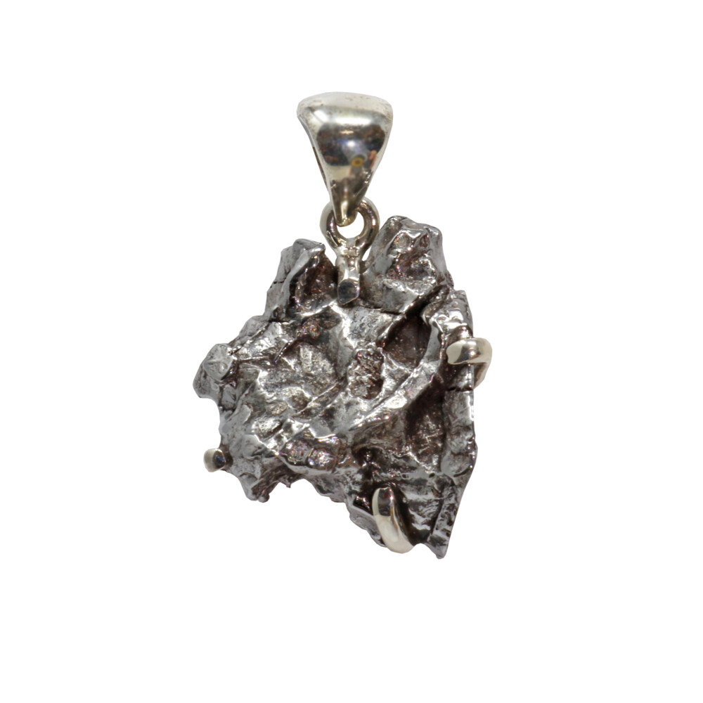 <span style="font-family: "EB Garamond"; position: initial; margin: initial;"><font size="4" style="position: initial; margin: initial;">Campo De Cielo Meteorite Pendant - Simple Freeform Nugget - Prong Set</font></span><div style="position: initial; margin: initial;"><span style="color: rgb(0, 0, 0); font-family: "EB Garamond"; position: initial; margin: initial;">-Each item is unique and one of a kind. Nature's treasures do vary in their shape and color.</span><span style="font-family: "EB Garamond"; position: initial; margin: initial;"><font size="4" style="position: initial; margin: initial;"><br style="position: initial; margin: initial;"></font></span></div> Campo De Cielo Meteorite Pendant - Simple Freeform Nugget - Prong Set