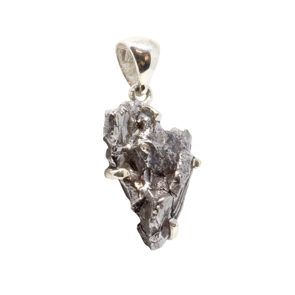 <span style="font-family: "EB Garamond"; position: initial; margin: initial;"><font size="4" style="position: initial; margin: initial;">Campo De Cielo Meteorite Pendant - Freeform With Fractal Structure - Prong Set</font></span><div style="position: initial; margin: initial;"><p style="font-variant-numeric: normal; font-variant-east-asian: normal; font-stretch: normal; line-height: normal; font-family: "DIN Condensed"; color: rgb(0, 0, 0); position: initial; margin: initial;"><span style="text-shadow: rgba(255, 255, 255, 0) 0px -3px 3.9px; position: initial; margin: initial;"><span style="font-family: "EB Garamond";"><font size="4">-Each item is unique and one of a kind. Nature's treasures do vary in their shape and color.</font></span></span></p></div> Campo De Cielo Meteorite Pendant - Freeform With Fractal Structure - Prong Set