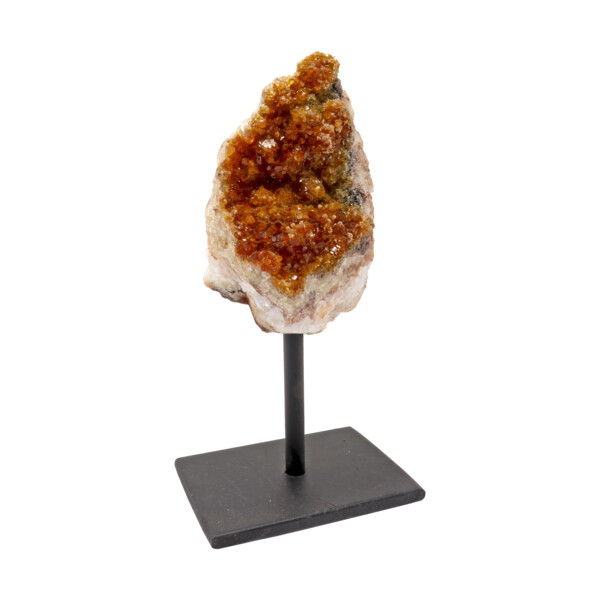 Closeup photo of Crystal Citrine Plaque On A Post Stand