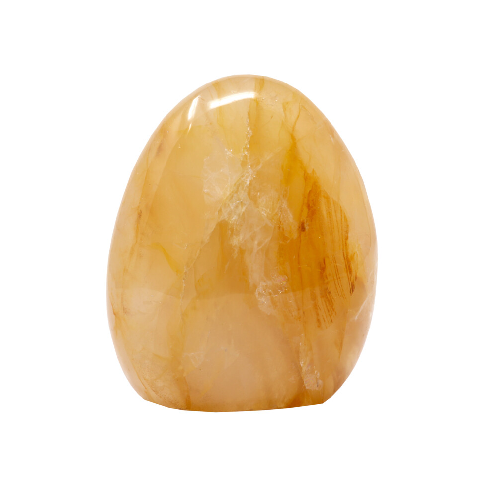 <span style="font-family: "EB Garamond";"><font size="4">Golden Healer Freeform Polished With Cut Base - Pale Yellow Hematoid Quartz</font></span><div><font style=""><font face="EB Garamond" size="4">In it's name you find this crystals most powerful and intense property, healing. This Golden Healer Quartz is an amazing stone known for its universal healing properties. With most stone, they have healing properties but they're healing energies target certain areas. This Hematoid Quartz has the ability to heal almost anything it is programmed to. To target a specific problem or area in you or your life that needs healing, you have to program your crystal and set your desired intentions in the stone. First, connect with the stone, do this by holding it while meditating or just keeping it on you until you feel a connection to it. Sometimes connecting to a crystal happens automatically when you see it or it might take a week, it depends on the person and the crystal. Then the second step is to hold the crystal or hover your hands over the crystal and imagine that you are sending your intentions into the stone, kind of like </font><font face="EB Garamond">Bluetooth</font><font face="EB Garamond" size="4">! </font></font></div> Golden Healer Freeform Polished With Cut Base - Pale Yellow Hematoid Quartz