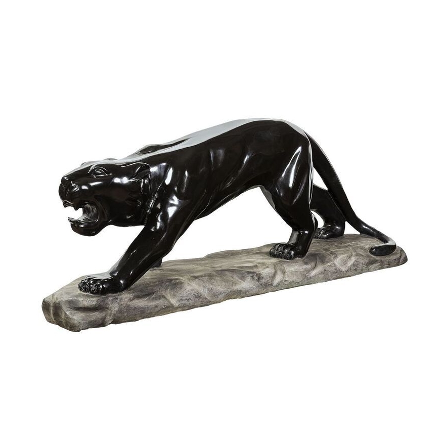 <font style="font-family: "EB Garamond";" size="4">Incredible Attention to Detail Creates this Larger than Life Black Onyx Carved Panther. Majestic and Mesmerizing are just a couple words that come to mind when viewing this masterpiece. With a wide range of decor applications, this stunning carving is a must have!</font><div style="font-family: "EB Garamond";"><font style="font-family: "EB Garamond";" size="4">Both the Base and Panther are carved from a Single Piece of Onyx.</font></div> Black Marble Onyx Panther-Jaguar (Cat)