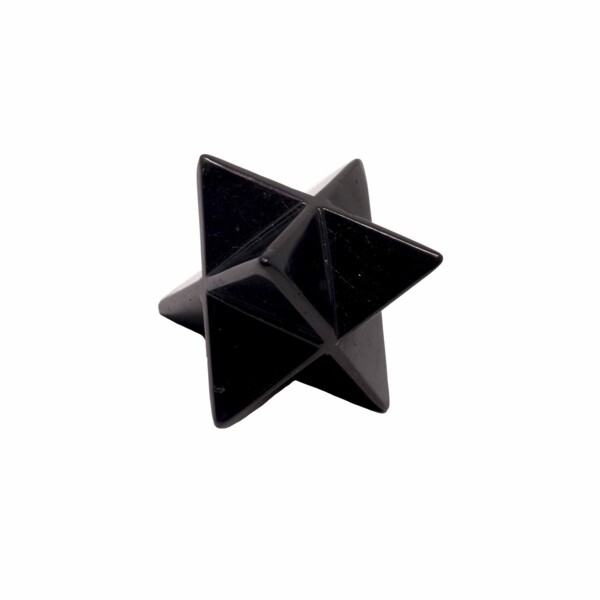Closeup photo of Mercaba Shungite Star (aka Merkaba) -Small