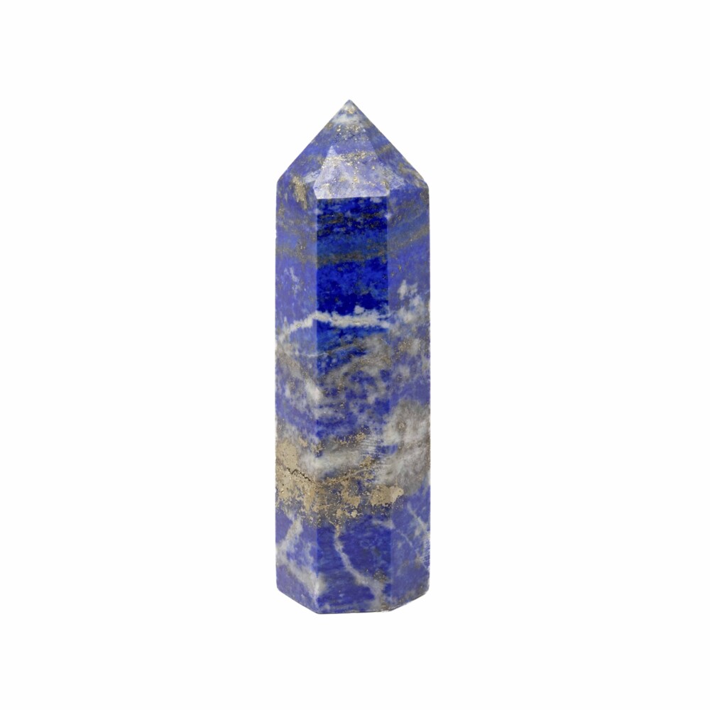 <div style="position: initial; margin: initial;"><span style="font-size: 16.8px; font-family: "EB Garamond";">This Lapis Lazuli tower point is simply striking with it's varying hues of grey and blue. Lapis Lazuli was created millions of years ago during the metamorphosis of limestone to marble nature created deposits. The rock is formed of multiple minerals, mostly Lazurite, Sodalite, Calcite and Pyrite; a rich, medium to royal blue with gold flecks. This is a stone of communication and can bring truthfulness and mental clarity. Enhance your well-being with our stunning crystal points! </span><br></div><div style="position: initial; margin: initial;"><span style="font-family: "EB Garamond"; position: initial; margin: initial;"><font size="4" style="position: initial; margin: initial;"><div style="font-size: 16.8px; font-family: Roboto, "Lucida Sans", "trebuchet MS", Arial, Helvetica; position: initial; margin: initial;"><span style="color: rgb(0, 0, 0); font-family: "EB Garamond"; position: initial; margin: initial;"><font style="font-size: 1.2rem; line-height: 22px; position: initial; margin: initial;">*As each piece is unique and one of a kind, please allow for variations in size, shape, and color of the stone that you receive. </font></span></div></font></span></div> Lapis Lazuli Tower Point