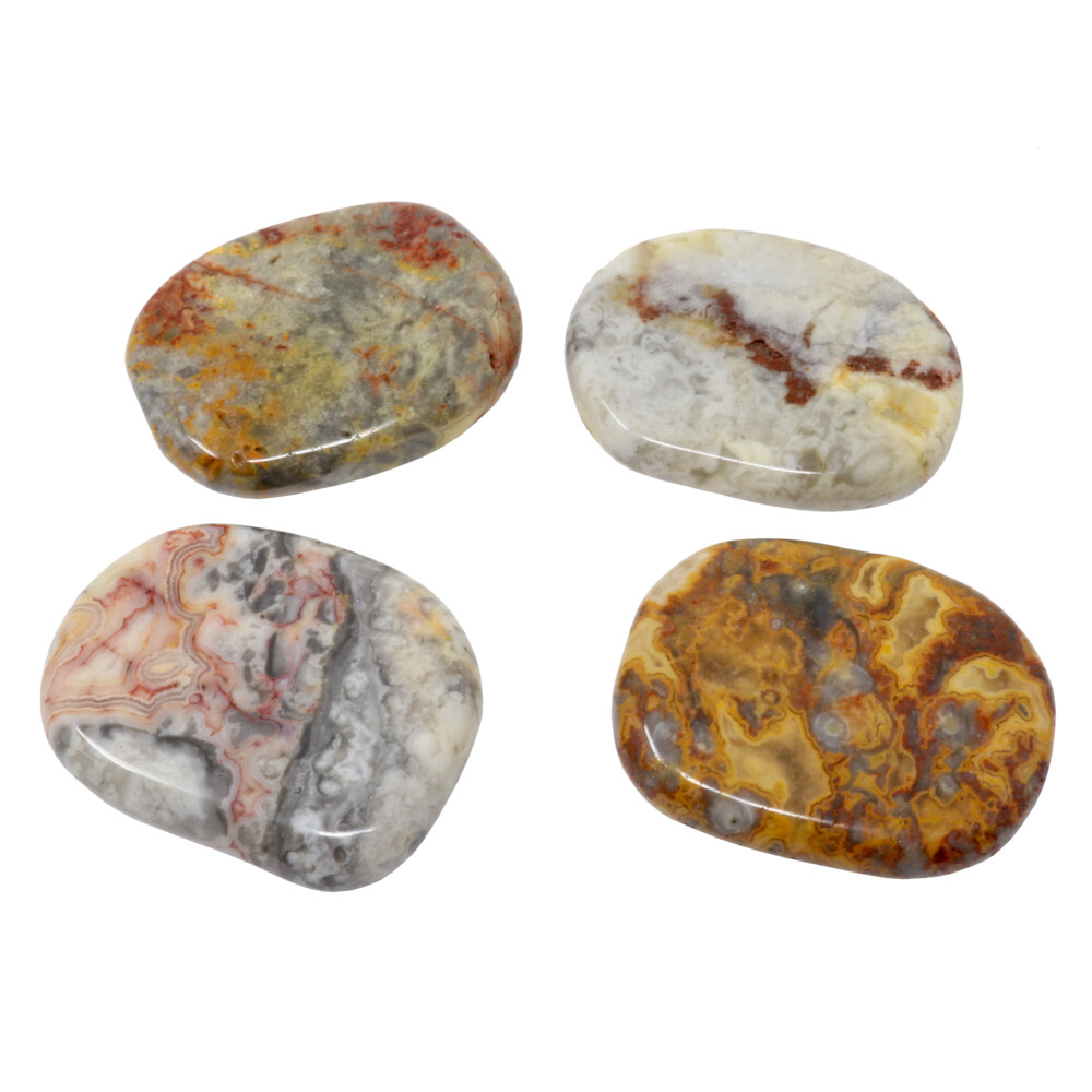Yellow Crazy Lace Agate Flat Stone (Singles)