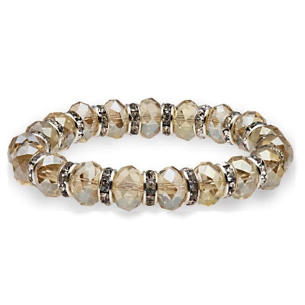 <font size="4"><span style="font-family: "EB Garamond";">Crystal Bracelet - Silver Shadows</span></font><div style="position: initial; margin: initial; font-family: "EB Garamond";"><font size="4"><br style="position: initial; margin: initial; font-family: "EB Garamond";"></font></div><div style="position: initial; margin: initial; font-family: "EB Garamond";"><p style="margin: initial; padding: 0px; border: 0px; font-variant-numeric: inherit; font-variant-east-asian: inherit; font-stretch: inherit; line-height: inherit; font-family: "EB Garamond"; vertical-align: baseline; color: rgb(51, 51, 51); position: initial;"><font size="4">Each glass bead is faceted and sparkles as the light touches it. The beads are separated by channel-set cubic zirconia crystals encased in rhodium plated spacers.</font></p><p style="margin: initial; padding: 0px; border: 0px; font-variant-numeric: inherit; font-variant-east-asian: inherit; font-stretch: inherit; line-height: inherit; font-family: "EB Garamond"; vertical-align: baseline; color: rgb(51, 51, 51); position: initial;"><font size="4">This glass bracelet is perfect for a casual day with your friends, or a piece of jewelry perfect for a formal event.</font></p><p style="margin: initial; padding: 0px; border: 0px; font-variant-numeric: inherit; font-variant-east-asian: inherit; font-stretch: inherit; line-height: inherit; font-family: "EB Garamond"; vertical-align: baseline; color: rgb(51, 51, 51); position: initial;"><font size="4">This bracelet is comfortable as it is secured by a strong elastic band that allows it to sit comfortably on most adult wrists and expand as needed.</font></p><p style="margin: initial; padding: 0px; border: 0px; font-variant-numeric: inherit; font-variant-east-asian: inherit; font-stretch: inherit; line-height: inherit; font-family: "EB Garamond"; vertical-align: baseline; color: rgb(51, 51, 51); position: initial;"><font size="4">Bracelet length - 8"</font></p></div> Crystal Bracelet - Silver Shadows