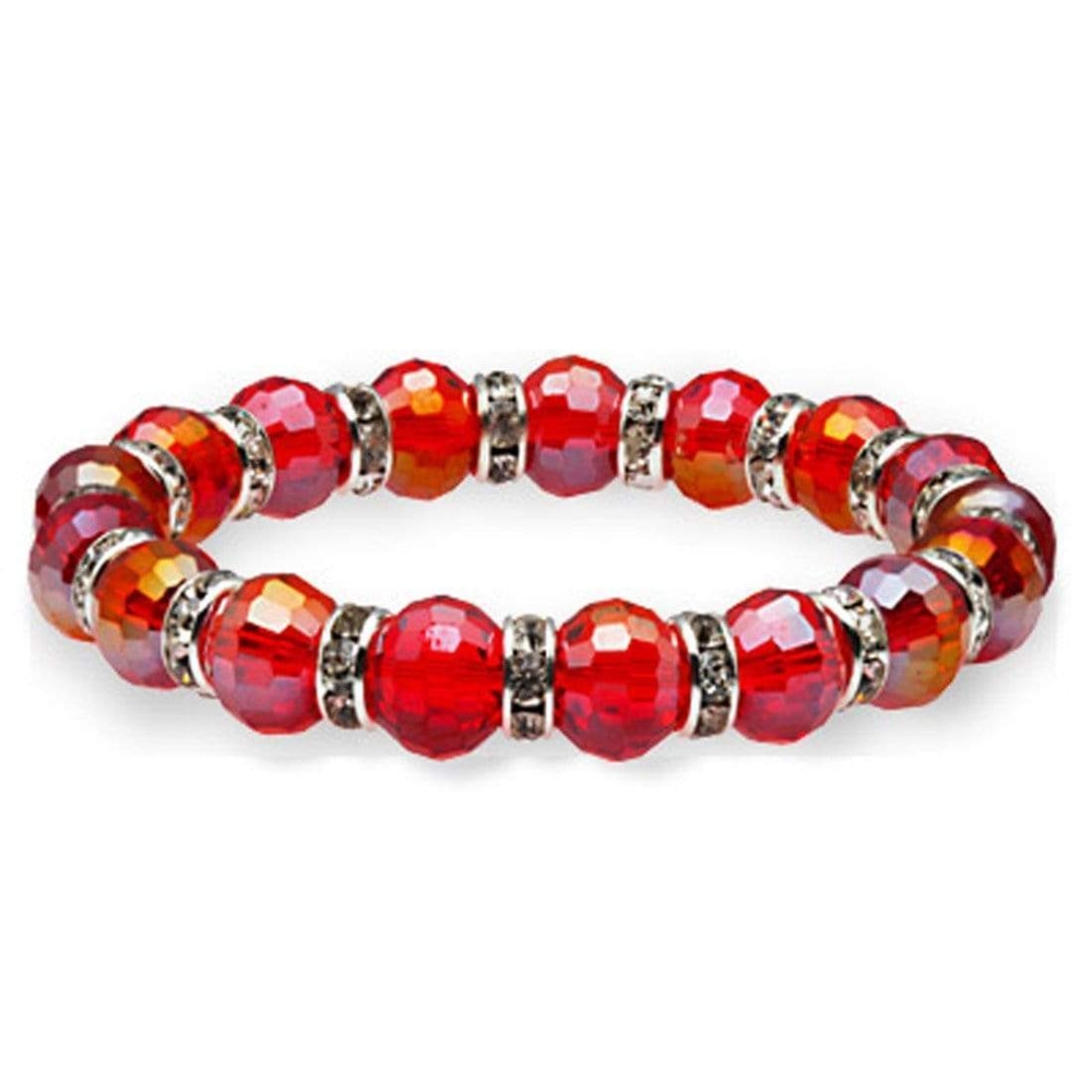 <span style="font-family: "EB Garamond"; position: initial; margin: initial;">Crystal Bracelet - Light Siam </span><span style="font-family: "EB Garamond"; font-size: 16.8px; position: initial; margin: initial;">Color</span><div style="position: initial; margin: initial; font-family: "EB Garamond";"><font size="4" style="position: initial; margin: initial;"><br style="position: initial; margin: initial; font-family: "EB Garamond";"></font></div><div style="position: initial; margin: initial;"><p style="margin: initial; padding: 0px; border: 0px; font-variant-numeric: inherit; font-variant-east-asian: inherit; font-stretch: inherit; line-height: inherit; vertical-align: baseline; position: initial; font-family: "EB Garamond";"><font style="position: initial; margin: initial; font-family: "EB Garamond";"><font size="4" style="position: initial; margin: initial; font-family: "EB Garamond";">Each glass bead is faceted and sparkles as the light touches it. The beads are </font><font style="position: initial; margin: initial; font-family: "EB Garamond";"><span style="font-size: 16.8px; position: initial; margin: initial; font-family: "EB Garamond";">separated</span></font><font size="4" style="position: initial; margin: initial; font-family: "EB Garamond";"> by channel-set cubic zirconia crystals encased in rhodium plated spacers.</font></font></p><p style="margin: initial; padding: 0px; border: 0px; font-variant-numeric: inherit; font-variant-east-asian: inherit; font-stretch: inherit; line-height: inherit; vertical-align: baseline; position: initial; font-family: "EB Garamond";"><font style="position: initial; margin: initial; font-family: "EB Garamond";"><font size="4" style="position: initial; margin: initial; font-family: "EB Garamond";">This glass bracelet is perfect for a casual day with your friends, or a piece of </font><font style="position: initial; margin: initial; font-family: "EB Garamond";"><span style="font-size: 16.8px; position: initial; margin: initial; font-family: "EB Garamond";">jewelry</span></font><font size="4" style="position: initial; margin: initial; font-family: "EB Garamond";"> perfect for a formal event.</font></font></p><p style="font-family: "EB Garamond"; margin: initial; padding: 0px; border: 0px; font-variant-numeric: inherit; font-variant-east-asian: inherit; font-stretch: inherit; line-height: inherit; vertical-align: baseline; color: rgb(51, 51, 51); position: initial;"><font size="4" style="position: initial; margin: initial;">This bracelet is comfortable as it is secured by a strong elastic band that allows it to sit comfortably on most adult wrists and expand as needed.</font></p><p style="font-family: "EB Garamond"; margin: initial; padding: 0px; border: 0px; font-variant-numeric: inherit; font-variant-east-asian: inherit; font-stretch: inherit; line-height: inherit; vertical-align: baseline; color: rgb(51, 51, 51); position: initial;"><font size="4" style="position: initial; margin: initial;">Bracelet length - 8"</font></p></div> Crystal Bracelet - Light Siam Color