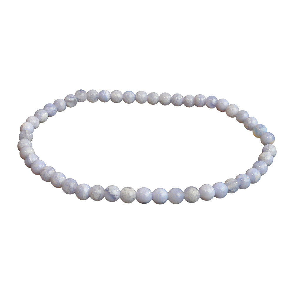 <span style="position: initial; margin: initial;"></span><span style="font-family: "EB Garamond"; position: initial; margin: initial;">Blue Lace Agate Bracelet 4mm</span><div style="position: initial; margin: initial;"><span style="color: rgb(0, 0, 0); font-family: "Helvetica Neue";"><span style="font-family: "EB Garamond";"><font size="4">Each item is unique and one of a kind. Nature's treasures do vary in their shape and color.</font></span></span><br></div><div style="position: initial; margin: initial;"><div style="position: initial; margin: initial;"><br style="position: initial; margin: initial;"></div><div style="position: initial; margin: initial;"><p style="margin: initial; font-variant-numeric: normal; font-variant-east-asian: normal; font-stretch: normal; line-height: normal; font-family: "EB Garamond"; color: rgb(0, 0, 0); position: initial;"><span style="position: initial; margin: initial; font-family: "EB Garamond";"><font size="4" style="position: initial; margin: initial;">AGATE</font></span></p><p style="margin: initial; font-variant-numeric: normal; font-variant-east-asian: normal; font-stretch: normal; line-height: normal; font-family: "EB Garamond"; color: rgb(0, 0, 0); position: initial;"><font size="4" style="position: initial; margin: initial;">“</font><span style="font-size: 1.2rem; position: initial; margin: initial;">Gem of Harmony”</span></p><p style="margin: initial; font-variant-numeric: normal; font-variant-east-asian: normal; font-stretch: normal; line-height: normal; font-family: "EB Garamond"; color: rgb(0, 0, 0); position: initial;"><span style="position: initial; margin: initial; font-family: "EB Garamond";"><font size="4" style="position: initial; margin: initial;">Agates </font></span><span style="font-size: 1.2rem; position: initial; margin: initial;">are fully formed geodes, consisting of non-crystalizing varieties</span></p><p style="margin: initial; font-variant-numeric: normal; font-variant-east-asian: normal; font-stretch: normal; line-height: normal; font-family: "EB Garamond"; color: rgb(0, 0, 0); position: initial;"><font size="4" style="position: initial; margin: initial;">of silica, primarily, chalcedony. The first layer of any geode, is usually</font></p><p style="margin: initial; font-variant-numeric: normal; font-variant-east-asian: normal; font-stretch: normal; line-height: normal; font-family: "EB Garamond"; color: rgb(0, 0, 0); position: initial;"><font size="4" style="position: initial; margin: initial;">agate at a variable quantity; less agate may cause thinner geodes; more</font></p><p style="margin: initial; font-variant-numeric: normal; font-variant-east-asian: normal; font-stretch: normal; line-height: normal; font-family: "EB Garamond"; color: rgb(0, 0, 0); position: initial;"><font size="4" style="position: initial; margin: initial;">fragile. Thicker agate gives more protection to the crystals formed within </font><span style="font-size: 1.2rem; position: initial; margin: initial;">the pocket. Trace minerals produce the vast range of colors found within </span><span style="font-size: 1.2rem; position: initial; margin: initial;">these cosmic stones. Most colors of agates have their own identifying </span><span style="font-size: 1.2rem; position: initial; margin: initial;">names, ie Red/Orange = Carnelian. Agate is thought to increase courage, </span><span style="font-size: 1.2rem; position: initial; margin: initial;">energy, and self-confidence; also promotes longevity. Depending on </span><span style="font-size: 1.2rem; position: initial; margin: initial;">color, chakra correspondence shifts from root through crown.</span></p></div></div> Blue Lace Agate Bracelet 4mm