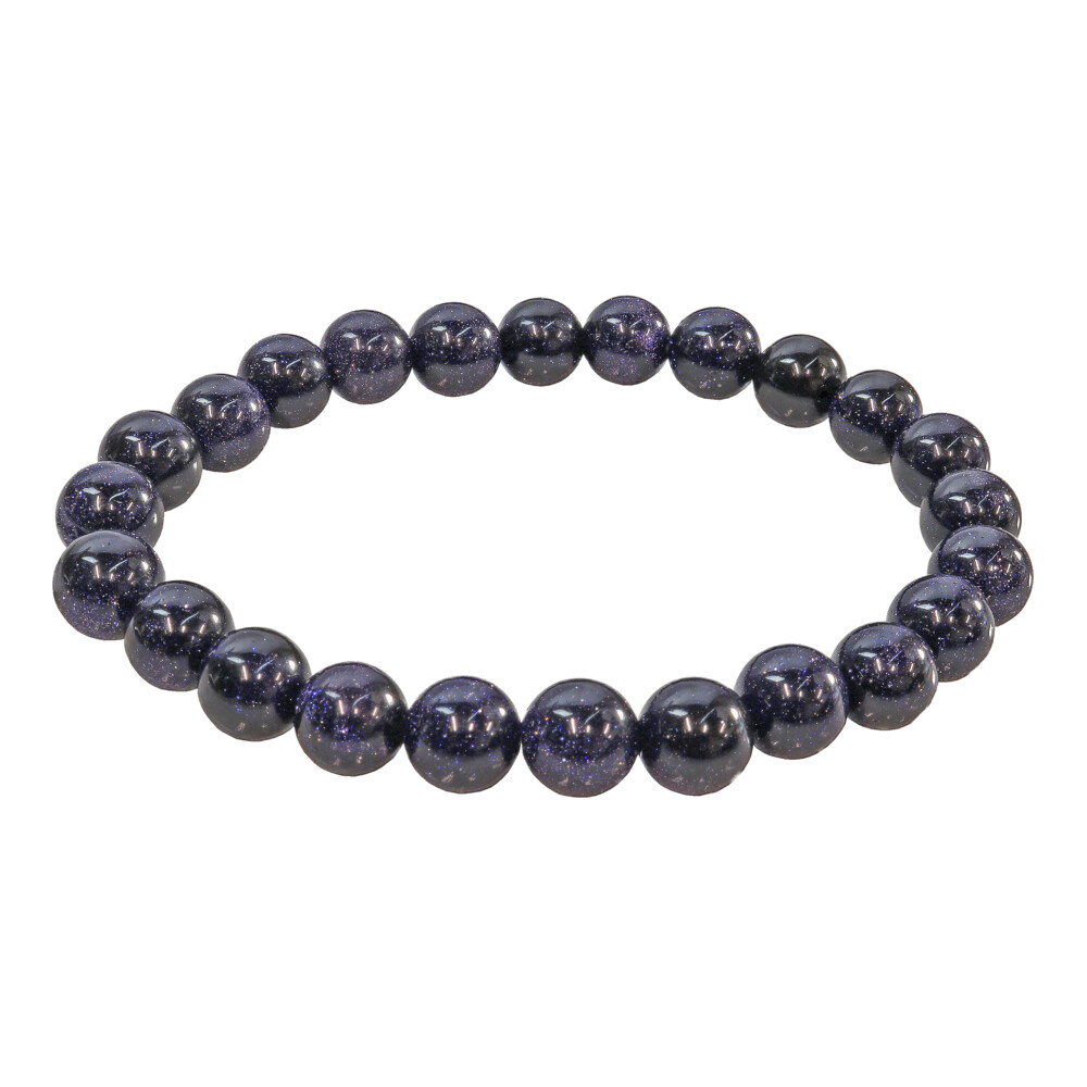 <font size="4"><span style="font-family: "EB Garamond";">Blue Goldstone Bracelet 8mm</span></font><div style="position: initial; margin: initial; font-family: "EB Garamond";"><p style="font-variant-numeric: normal; font-variant-east-asian: normal; font-stretch: normal; line-height: normal; font-family: "EB Garamond"; color: rgb(0, 0, 0); position: initial; margin: initial;"><font size="4">Each item is unique and one of a kind. Nature's treasures do vary in their shape and color.</font></p></div><div style="position: initial; margin: initial; font-family: "EB Garamond";"><font size="4"><br style="position: initial; margin: initial; font-family: "EB Garamond";"></font></div><div style="position: initial; margin: initial; font-family: "EB Garamond";"><p style="margin: initial; font-variant-numeric: normal; font-variant-east-asian: normal; font-stretch: normal; line-height: normal; font-family: "EB Garamond"; color: rgb(0, 0, 0); position: initial;"><span style="position: initial; margin: initial; font-family: "EB Garamond";"><font size="4">BLUE GOLDSTONE</font></span></p><p style="margin: initial; font-variant-numeric: normal; font-variant-east-asian: normal; font-stretch: normal; line-height: normal; font-family: "EB Garamond"; color: rgb(0, 0, 0); position: initial;"><font size="4">“</font><span style="font-size: 1.2rem;">Gem of Confidence, Upliftment, Positivity"”</span></p><p style="margin: initial; font-variant-numeric: normal; font-variant-east-asian: normal; font-stretch: normal; line-height: normal; font-family: "EB Garamond"; color: rgb(0, 0, 0); position: initial;"><span style="position: initial; margin: initial; font-family: "EB Garamond";"><font size="4">Goldstone </font></span><span style="font-size: 1.2rem;">was invented by the Miotti family in Venice in the 17th</span></p><p style="margin: initial; font-variant-numeric: normal; font-variant-east-asian: normal; font-stretch: normal; line-height: normal; font-family: "EB Garamond"; color: rgb(0, 0, 0); position: initial;"><font size="4">century. A man-made glass from quartz sand (silica) infused with</font></p><p style="margin: initial; font-variant-numeric: normal; font-variant-east-asian: normal; font-stretch: normal; line-height: normal; font-family: "EB Garamond"; color: rgb(0, 0, 0); position: initial;"><font size="4">Copper particles. With the additions of cobalt, manganese or chromi</font><span style="font-size: 1.2rem;">-</span><span style="font-size: 1.2rem;">um; deep, shimmery Blue Goldstone results. Possessing properties of</span></p><p style="margin: initial; font-variant-numeric: normal; font-variant-east-asian: normal; font-stretch: normal; line-height: normal; font-family: "EB Garamond"; color: rgb(0, 0, 0); position: initial;"><font size="4">Glass & Copper, "The Master Healer," connects one with the Divine,</font></p><p style="margin: initial; font-variant-numeric: normal; font-variant-east-asian: normal; font-stretch: normal; line-height: normal; font-family: "EB Garamond"; color: rgb(0, 0, 0); position: initial;"><font size="4">helps one to see the light at the end of darkness. Enlightens one to the</font></p><p style="margin: initial; font-variant-numeric: normal; font-variant-east-asian: normal; font-stretch: normal; line-height: normal; font-family: "EB Garamond"; color: rgb(0, 0, 0); position: initial;"><font size="4">fact that everything is the source of energy & vibration. Great for</font></p><p style="margin: initial; font-variant-numeric: normal; font-variant-east-asian: normal; font-stretch: normal; line-height: normal; font-family: "EB Garamond"; color: rgb(0, 0, 0); position: initial;"><font size="4">children who are afraid of the dark and is highly regarded in the spirit</font></p><p style="font-variant-numeric: normal; font-variant-east-asian: normal; font-stretch: normal; line-height: normal; font-family: "EB Garamond"; color: rgb(0, 0, 0); position: initial; margin: initial;"><font size="4">realm as a protection mineral. Associated with the Throat Chakra.</font></p></div> Blue Goldstone Bracelet 8mm