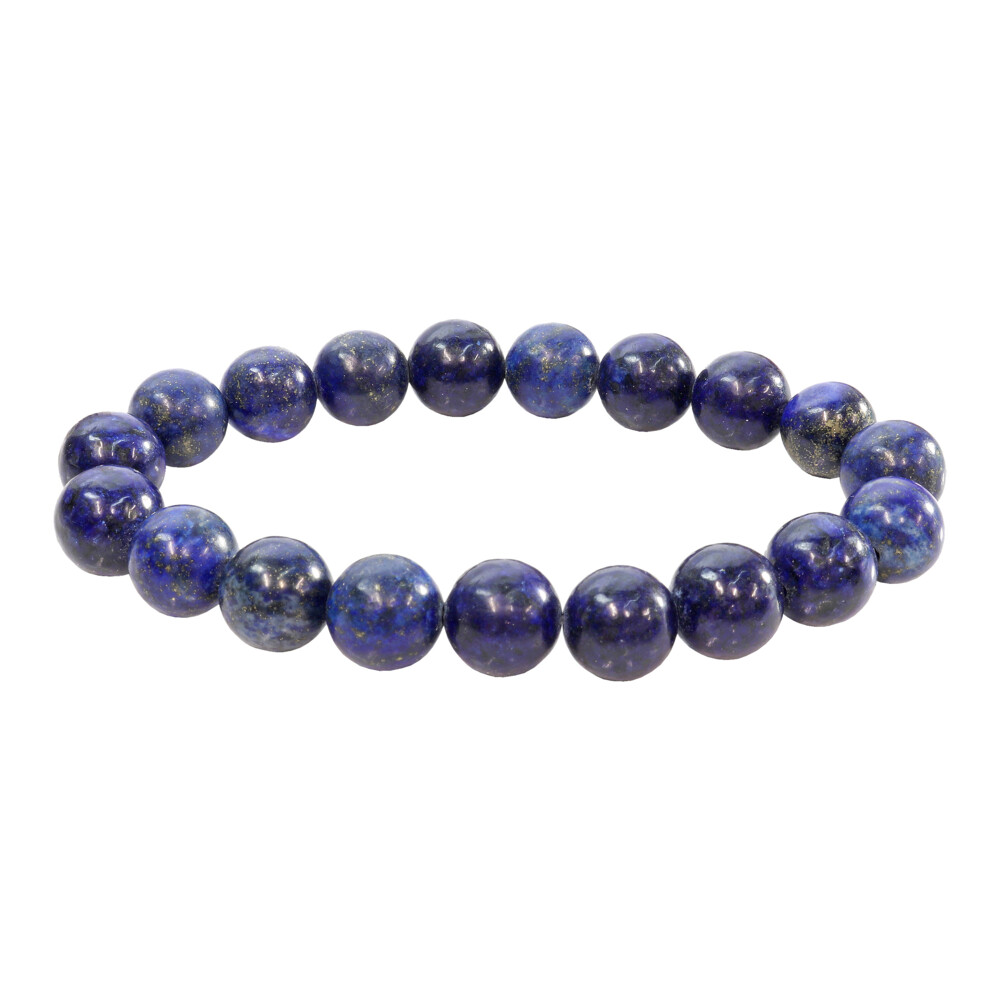 <font size="4"><span style="font-family: "EB Garamond";">Lapis Lazuli Bracelet 10mm Round</span></font><div style="position: initial; margin: initial; font-family: "EB Garamond";"><p style="margin: initial; font-variant-numeric: normal; font-variant-east-asian: normal; font-stretch: normal; line-height: normal; font-family: "EB Garamond"; color: rgb(0, 0, 0); position: initial;"><font size="4">Each item is unique and one of a kind. Nature's treasures do vary in their shape and color.</font></p><div style="position: initial; margin: initial; font-family: "EB Garamond";"><font size="4"><br style="position: initial; margin: initial; font-family: "EB Garamond";"></font></div><div style="position: initial; margin: initial; font-family: "EB Garamond";"><p style="margin: initial; font-variant-numeric: normal; font-variant-east-asian: normal; font-stretch: normal; line-height: normal; font-family: "EB Garamond"; color: rgb(0, 0, 0); position: initial;"><span style="position: initial; margin: initial; font-family: "EB Garamond";"><font size="4">LAPIS LAZULI</font></span></p><p style="margin: initial; font-variant-numeric: normal; font-variant-east-asian: normal; font-stretch: normal; line-height: normal; font-family: "EB Garamond"; color: rgb(0, 0, 0); position: initial;"><font size="4">“</font><span style="font-size: 1.2rem;">Truth, Inner Power, Organization”</span></p><p style="margin: initial; font-variant-numeric: normal; font-variant-east-asian: normal; font-stretch: normal; line-height: normal; font-family: "EB Garamond"; color: rgb(0, 0, 0); position: initial;"><span style="position: initial; margin: initial; font-family: "EB Garamond";"><font size="4">Lapis Lazuli </font></span><span style="font-size: 1.2rem;">was created millions of years ago during the metamorphosis</span></p><p style="margin: initial; font-variant-numeric: normal; font-variant-east-asian: normal; font-stretch: normal; line-height: normal; font-family: "EB Garamond"; color: rgb(0, 0, 0); position: initial;"><font size="4">of limestone to marble nature created deposits in Afghanistan, Russia,</font></p><p style="margin: initial; font-variant-numeric: normal; font-variant-east-asian: normal; font-stretch: normal; line-height: normal; font-family: "EB Garamond"; color: rgb(0, 0, 0); position: initial;"><font size="4">the Chilean Andes, Italy, Mongolia, the USA, Canada, Myanmar and</font></p><p style="margin: initial; font-variant-numeric: normal; font-variant-east-asian: normal; font-stretch: normal; line-height: normal; font-family: "EB Garamond"; color: rgb(0, 0, 0); position: initial;"><font size="4">Pakistan. The rock is formed by multiple minerals, mostly Lazurite,</font></p><p style="margin: initial; font-variant-numeric: normal; font-variant-east-asian: normal; font-stretch: normal; line-height: normal; font-family: "EB Garamond"; color: rgb(0, 0, 0); position: initial;"><font size="4">Sodalite, Calcite and Pyrite; a rich, medium to royal blue with gold</font></p><p style="margin: initial; font-variant-numeric: normal; font-variant-east-asian: normal; font-stretch: normal; line-height: normal; font-family: "EB Garamond"; color: rgb(0, 0, 0); position: initial;"><font size="4">flecks. Its deep, celestial blue remains the symbol of royalty & honor,</font></p><p style="margin: initial; font-variant-numeric: normal; font-variant-east-asian: normal; font-stretch: normal; line-height: normal; font-family: "EB Garamond"; color: rgb(0, 0, 0); position: initial;"><font size="4">gods & power, spirit & vision. A stone of communication that can bring</font></p><p style="margin: initial; font-variant-numeric: normal; font-variant-east-asian: normal; font-stretch: normal; line-height: normal; font-family: "EB Garamond"; color: rgb(0, 0, 0); position: initial;"><font size="4">truthfulness, openness, mental clarity & enhance creativity.</font></p><div style="position: initial; margin: initial; font-family: "EB Garamond";"><br style="position: initial; margin: initial;"></div><div style="position: initial; margin: initial;"><br style="position: initial; margin: initial;"></div></div></div> Lapis Lazuli Bracelet 10mm Round