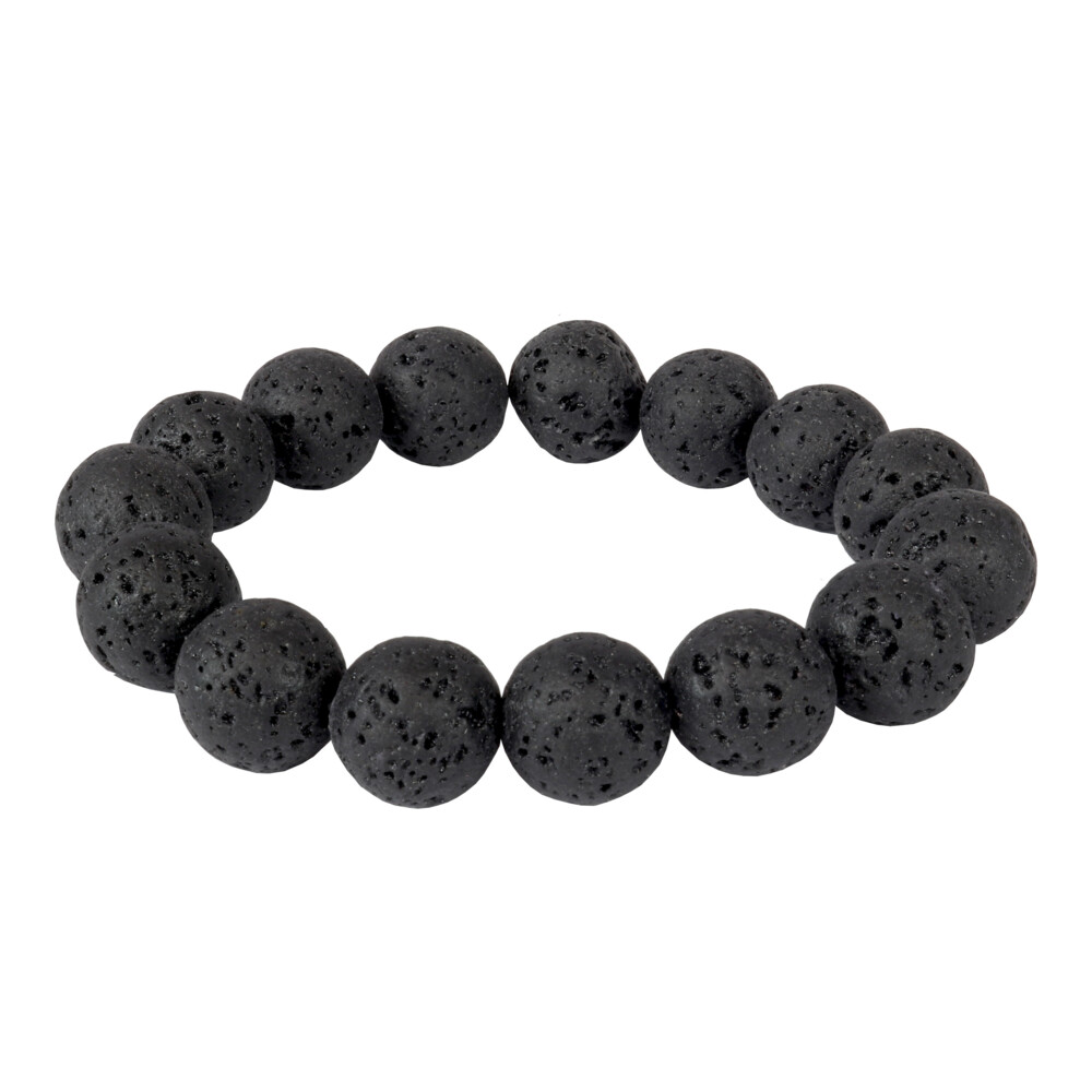 <font size="4"><span style="font-family: "EB Garamond";">Lava Bracelet 12mm Rounds</span></font><div style="position: initial; margin: initial; font-family: "EB Garamond";"><p style="font-variant-numeric: normal; font-variant-east-asian: normal; font-stretch: normal; line-height: normal; font-family: "EB Garamond"; color: rgb(0, 0, 0); position: initial; margin: initial;"><font size="4">Lava is a rock formed from magma erupted from a volcano. It is an<br style="position: initial; margin: initial; font-family: "EB Garamond";">igneous rock and the most common rock type on Earth’s surface.<br style="position: initial; margin: initial; font-family: "EB Garamond";">Occasionally, a magma may pick up crystals crystallized from another<br style="position: initial; margin: initial; font-family: "EB Garamond";">magma; these crystals are called xenocrysts. Diamonds found in<br style="position: initial; margin: initial; font-family: "EB Garamond";">kimberlites are the most well-known type of xenocrysts. Lava rocks<br style="position: initial; margin: initial; font-family: "EB Garamond";">embrace both elemental powers of fire and earth. Born of fire, it is<br style="position: initial; margin: initial; font-family: "EB Garamond";">associated with assertiveness and passion while earth was commonly<br style="position: initial; margin: initial; font-family: "EB Garamond";">associated with qualities of practicality and restrain. Allowing<br style="position: initial; margin: initial; font-family: "EB Garamond";">one to ‘root’ scattered energy, find focus and bring balance.</font></p><p style="font-variant-numeric: normal; font-variant-east-asian: normal; font-stretch: normal; line-height: normal; font-family: "EB Garamond"; color: rgb(0, 0, 0); position: initial; margin: initial;"><font size="4"><br style="position: initial; margin: initial; font-family: "EB Garamond";"></font></p><p style="font-variant-numeric: normal; font-variant-east-asian: normal; font-stretch: normal; line-height: normal; font-family: "EB Garamond"; color: rgb(0, 0, 0); position: initial; margin: initial;"><font size="4">Each item is unique and one of a kind. Nature's treasures do vary in their shape and color.</font></p></div> Lava Bracelet 12mm Rounds