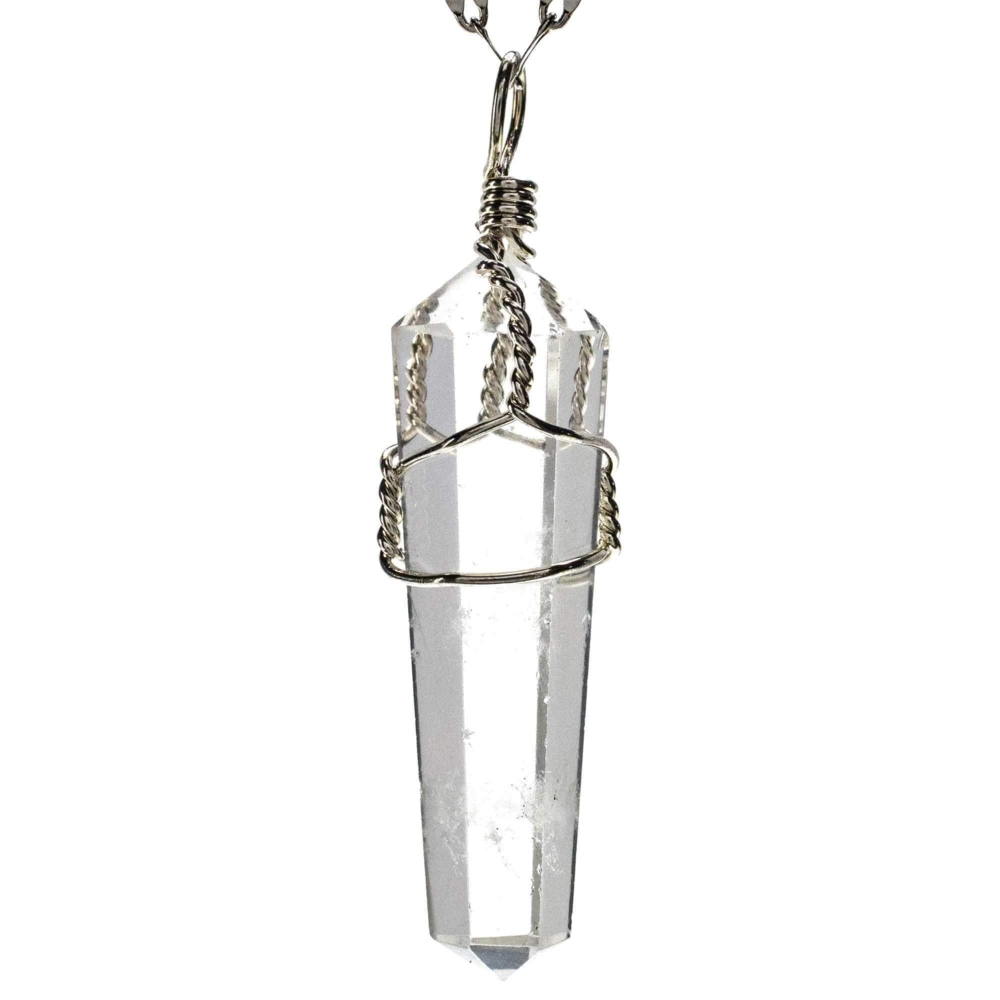 <font size="4" style="position: initial; margin: initial;"><span style="font-family: "EB Garamond"; position: initial; margin: initial;">Quartz Point Wire Wrapped Pendant</span></font><div style="position: initial; margin: initial; font-family: "EB Garamond";"><font size="4" style="position: initial; margin: initial;"><br style="position: initial; margin: initial; font-family: "EB Garamond";"></font></div><div style="position: initial; margin: initial; font-family: "EB Garamond";"><p style="margin: initial; padding: 0px; border: 0px; font-variant-numeric: inherit; font-variant-east-asian: inherit; font-stretch: inherit; line-height: inherit; font-family: "EB Garamond"; vertical-align: baseline; color: rgb(51, 51, 51); position: initial;"><font size="4" style="position: initial; margin: initial;">Featured on this necklace is Quartz. It is believed to:</font></p><ul style="margin: initial; padding: 0px; border: 0px; font-variant-numeric: inherit; font-variant-east-asian: inherit; font-stretch: inherit; line-height: inherit; font-family: "EB Garamond"; vertical-align: baseline; color: rgb(51, 51, 51); position: initial;"><li style="margin: initial; padding: 0px; border: 0px; font-style: inherit; font-variant: inherit; font-weight: inherit; font-stretch: inherit; line-height: inherit; font-family: "EB Garamond"; vertical-align: baseline; list-style: outside disc; position: initial;"><font size="4" style="position: initial; margin: initial;">Bring peace.</font></li><li style="margin: initial; padding: 0px; border: 0px; font-style: inherit; font-variant: inherit; font-weight: inherit; font-stretch: inherit; line-height: inherit; font-family: "EB Garamond"; vertical-align: baseline; list-style: outside disc; position: initial;"><font size="4" style="position: initial; margin: initial;">Alleviate stress and anxiety.</font></li><li style="margin: initial; padding: 0px; border: 0px; font-style: inherit; font-variant: inherit; font-weight: inherit; font-stretch: inherit; line-height: inherit; font-family: "EB Garamond"; vertical-align: baseline; list-style: outside disc; position: initial;"><font size="4" style="position: initial; margin: initial;">Amplify your energy and intentions.</font></li></ul><p style="margin: initial; padding: 0px; border: 0px; font-variant-numeric: inherit; font-variant-east-asian: inherit; font-stretch: inherit; line-height: inherit; font-family: "EB Garamond"; vertical-align: baseline; color: rgb(51, 51, 51); position: initial;"><font style="font-size: 16.8px; line-height: 22px; position: initial; margin: initial;">Chains are sold </font><font style="font-size: 16.8px; position: initial; margin: initial;">separately</font><font style="font-size: 16.8px; line-height: 22px; position: initial; margin: initial;">.</font><br style="position: initial; margin: initial;"></p><p style="margin: initial; padding: 0px; border: 0px; font-variant-numeric: inherit; font-variant-east-asian: inherit; font-stretch: inherit; line-height: inherit; font-family: "EB Garamond"; vertical-align: baseline; color: rgb(51, 51, 51); position: initial;"><font size="4" style="position: initial; margin: initial;">This stone was mined and hand-carved in Brazil.</font></p><p style="margin: initial; padding: 0px; border: 0px; font-variant-numeric: inherit; font-variant-east-asian: inherit; font-stretch: inherit; line-height: inherit; font-family: "EB Garamond"; vertical-align: baseline; color: rgb(51, 51, 51); position: initial;"><font size="4" style="position: initial; margin: initial;">As each piece is unique and one of a kind, please allow for variations in size, shape, and color of the stone that you receive. We guarantee the authenticity of this gemstone. Your satisfaction is guaranteed.</font></p></div> Quartz Point Wire Wrapped Pendant