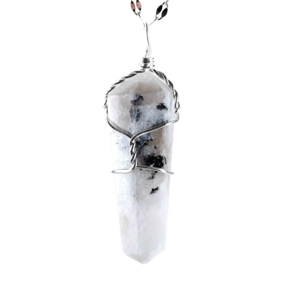 <font size="4"><span style="font-family: "EB Garamond";">Rainbow Moonstone Wire Wrapped Pendant</span></font><div style="position: initial; margin: initial; font-family: "EB Garamond";"><font size="4"><br style="position: initial; margin: initial; font-family: "EB Garamond";"></font></div><div style="position: initial; margin: initial; font-family: "EB Garamond";"><p style="margin: initial; padding: 0px; border: 0px; font-variant-numeric: inherit; font-variant-east-asian: inherit; font-stretch: inherit; line-height: inherit; font-family: "EB Garamond"; vertical-align: baseline; color: rgb(51, 51, 51); position: initial;"><font size="4">Featured on this necklace is Rainbow Moonstone. It is believed to:</font></p><ul style="margin: initial; padding: 0px; border: 0px; font-variant-numeric: inherit; font-variant-east-asian: inherit; font-stretch: inherit; line-height: inherit; font-family: "EB Garamond"; vertical-align: baseline; color: rgb(51, 51, 51); position: initial;"><li style="margin: initial; padding: 0px; border: 0px; font-style: inherit; font-variant: inherit; font-weight: inherit; font-stretch: inherit; line-height: inherit; font-family: "EB Garamond"; vertical-align: baseline; list-style: outside disc; position: initial;"><font size="4">Bring balance and harmony.</font></li><li style="margin: initial; padding: 0px; border: 0px; font-style: inherit; font-variant: inherit; font-weight: inherit; font-stretch: inherit; line-height: inherit; font-family: "EB Garamond"; vertical-align: baseline; list-style: outside disc; position: initial;"><font size="4">Enhance creativity, compassion, and inner confidence.</font></li><li style="margin: initial; padding: 0px; border: 0px; font-style: inherit; font-variant: inherit; font-weight: inherit; font-stretch: inherit; line-height: inherit; font-family: "EB Garamond"; vertical-align: baseline; list-style: outside disc; position: initial;"><font size="4">Provide greater endurance.</font></li></ul><p style="margin: initial; padding: 0px; border: 0px; font-variant-numeric: inherit; font-variant-east-asian: inherit; font-stretch: inherit; line-height: inherit; font-family: "EB Garamond"; vertical-align: baseline; color: rgb(51, 51, 51); position: initial;"><font size="4">Chains are sold separately. </font></p><p style="margin: initial; padding: 0px; border: 0px; font-variant-numeric: inherit; font-variant-east-asian: inherit; font-stretch: inherit; line-height: inherit; font-family: "EB Garamond"; vertical-align: baseline; color: rgb(51, 51, 51); position: initial;"><font size="4">This stone was mined and hand-carved in Brazil.</font></p><p style="margin: initial; padding: 0px; border: 0px; font-variant-numeric: inherit; font-variant-east-asian: inherit; font-stretch: inherit; line-height: inherit; font-family: "EB Garamond"; vertical-align: baseline; color: rgb(51, 51, 51); position: initial;"><font size="4">As each piece is unique and one of a kind, please allow for variations in size, shape, and color of the stone that you receive. We guarantee the authenticity of this gemstone. Your satisfaction is guaranteed.</font></p></div> Rainbow Moonstone Wire Wrapped Pendant