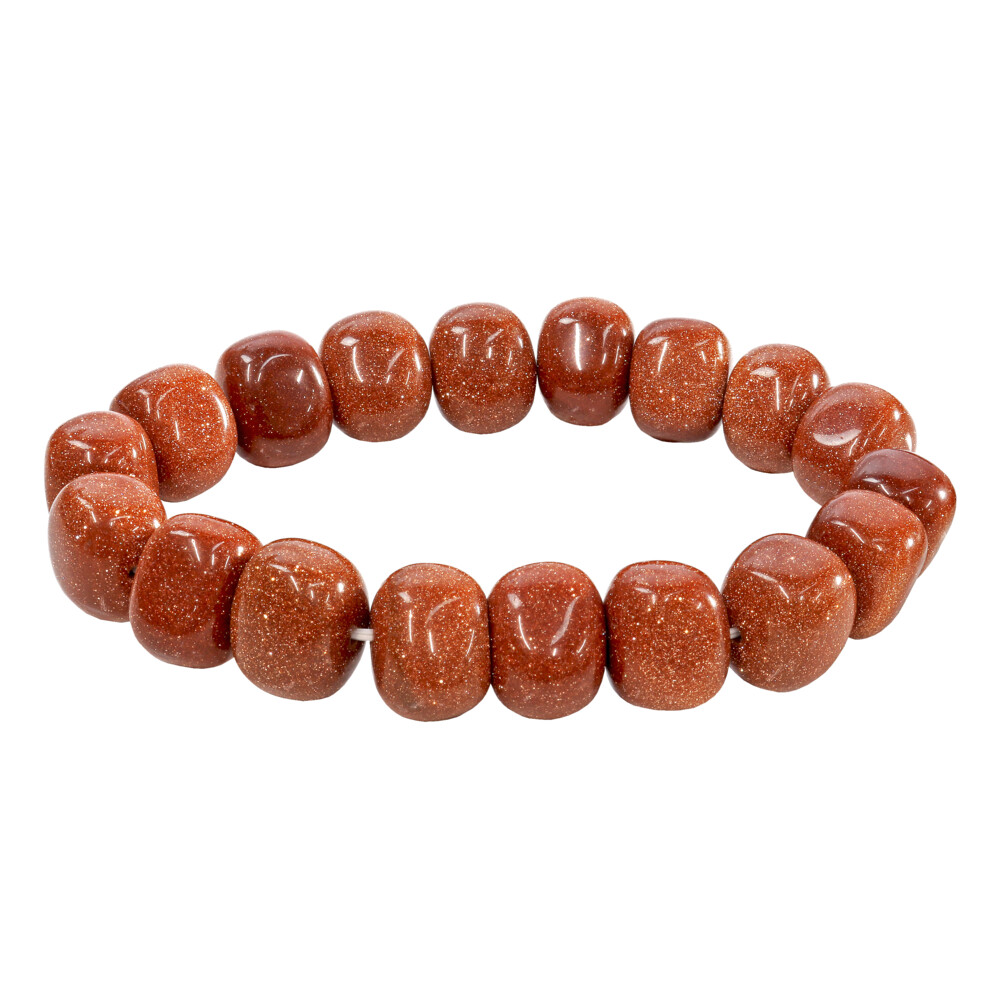 <font size="4"><span style="font-family: "EB Garamond";">Red Goldstone Gem Nugget Tumbled Bracelet</span></font><div style="position: initial; margin: initial; font-family: "EB Garamond";"><p style="font-variant-numeric: normal; font-variant-east-asian: normal; font-stretch: normal; line-height: normal; font-family: "EB Garamond"; color: rgb(0, 0, 0); position: initial; margin: initial;"><font size="4">Each item is unique and one of a kind. Nature's treasures do vary in their shape and color.</font></p></div><div style="position: initial; margin: initial; font-family: "EB Garamond";"><p style="margin: initial; font-variant-numeric: normal; font-variant-east-asian: normal; font-stretch: normal; line-height: normal; font-family: "EB Garamond"; color: rgb(0, 0, 0); position: initial;"><span style="position: initial; margin: initial; font-family: "EB Garamond";"><font size="4"><br style="font-family: "EB Garamond";"></font></span></p><p style="margin: initial; font-variant-numeric: normal; font-variant-east-asian: normal; font-stretch: normal; line-height: normal; font-family: "EB Garamond"; color: rgb(0, 0, 0); position: initial;"><span style="position: initial; margin: initial; font-family: "EB Garamond";"><font size="4">RED GOLDSTONE</font></span></p><p style="margin: initial; font-variant-numeric: normal; font-variant-east-asian: normal; font-stretch: normal; line-height: normal; font-family: "EB Garamond"; color: rgb(0, 0, 0); position: initial;"><font size="4">“</font><span style="font-size: 1.2rem;">Gem of Confidence, Upliftment, Positivity"”</span></p><p style="margin: initial; font-variant-numeric: normal; font-variant-east-asian: normal; font-stretch: normal; line-height: normal; font-family: "EB Garamond"; color: rgb(0, 0, 0); position: initial;"><span style="position: initial; margin: initial; font-family: "EB Garamond";"><font size="4">Goldstone </font></span><span style="font-size: 1.2rem;">was invented in the 17th century by the Miotti family in</span></p><p style="margin: initial; font-variant-numeric: normal; font-variant-east-asian: normal; font-stretch: normal; line-height: normal; font-family: "EB Garamond"; color: rgb(0, 0, 0); position: initial;"><font size="4">Venice. A man-made glass of quartz sand (silica) infused with Copper</font></p><p style="margin: initial; font-variant-numeric: normal; font-variant-east-asian: normal; font-stretch: normal; line-height: normal; font-family: "EB Garamond"; color: rgb(0, 0, 0); position: initial;"><font size="4">particles. Possessing the ancient metaphysical properties of Glass &</font></p><p style="margin: initial; font-variant-numeric: normal; font-variant-east-asian: normal; font-stretch: normal; line-height: normal; font-family: "EB Garamond"; color: rgb(0, 0, 0); position: initial;"><font size="4">Copper, it aides in harmonizing relationships, attracting abundance</font></p><p style="margin: initial; font-variant-numeric: normal; font-variant-east-asian: normal; font-stretch: normal; line-height: normal; font-family: "EB Garamond"; color: rgb(0, 0, 0); position: initial;"><font size="4">and promoting creativity. It helps to soothe conditions of the joints &</font></p><p style="margin: initial; font-variant-numeric: normal; font-variant-east-asian: normal; font-stretch: normal; line-height: normal; font-family: "EB Garamond"; color: rgb(0, 0, 0); position: initial;"><font size="4">reduces stomach complaints stemming from anxiety. As an energy</font></p><p style="margin: initial; font-variant-numeric: normal; font-variant-east-asian: normal; font-stretch: normal; line-height: normal; font-family: "EB Garamond"; color: rgb(0, 0, 0); position: initial;"><font size="4">generator, and a transmitter stone, it causes light energy to flow</font></p><p style="margin: initial; font-variant-numeric: normal; font-variant-east-asian: normal; font-stretch: normal; line-height: normal; font-family: "EB Garamond"; color: rgb(0, 0, 0); position: initial;"><font size="4">throughout the body to reinvigorate the inner-self. Associated with the</font></p><p style="font-variant-numeric: normal; font-variant-east-asian: normal; font-stretch: normal; line-height: normal; font-family: "EB Garamond"; color: rgb(0, 0, 0); position: initial; margin: initial;"><font size="4">Root chakra.</font></p></div><div style="position: initial; margin: initial;"><br style="position: initial; margin: initial;"></div> Red Goldstone Gem Nugget Tumbled Bracelet