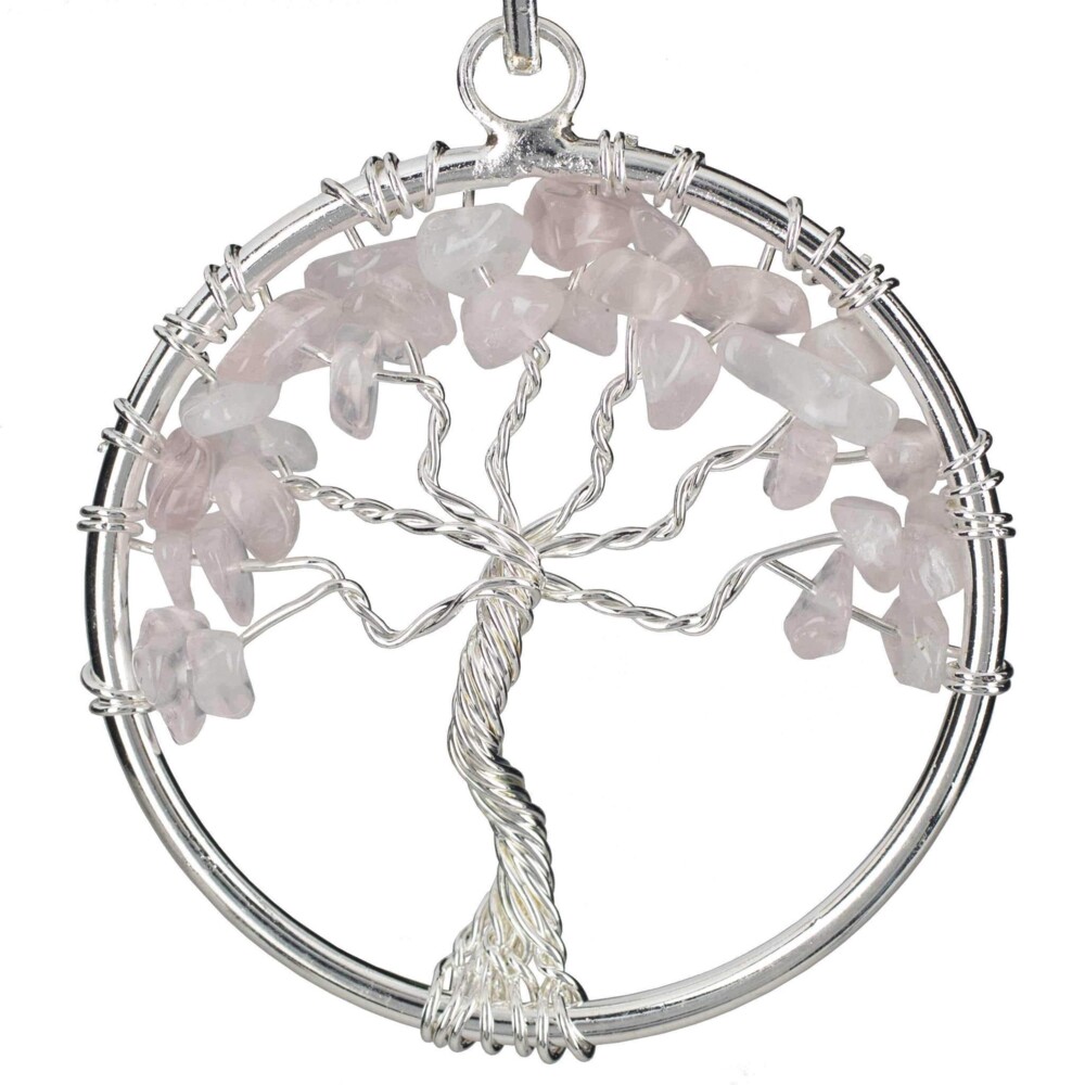 <font size="4"><span style="font-family: "EB Garamond";">Rose Quartz Tree Of Life Pendant</span></font><div style="position: initial; margin: initial; font-family: "EB Garamond";"><font size="4"><br style="position: initial; margin: initial; font-family: "EB Garamond";"></font></div><div style="position: initial; margin: initial;"><p style="font-family: "EB Garamond"; margin: initial; padding: 0px; border: 0px; font-variant-numeric: inherit; font-variant-east-asian: inherit; font-stretch: inherit; line-height: inherit; vertical-align: baseline; color: rgb(51, 51, 51); position: initial;"><font size="4">Enjoy the power of this Rose Quartz Tree of Life Necklace. It will help you open and connect with your Chakra by allowing for a free flow of energy.</font></p><p style="font-family: "EB Garamond"; margin: initial; padding: 0px; border: 0px; font-variant-numeric: inherit; font-variant-east-asian: inherit; font-stretch: inherit; line-height: inherit; vertical-align: baseline; color: rgb(51, 51, 51); position: initial;"><font size="4">Featured in this necklace is <span style="margin: initial; padding: 0px; border: 0px; font-style: inherit; font-variant: inherit; font-stretch: inherit; line-height: inherit; font-family: "EB Garamond"; vertical-align: baseline; position: initial;">Rose Quartz. </span>This stone is believed to provide:<br style="position: initial; margin: initial; font-family: "EB Garamond";"></font></p><ul style="font-family: "EB Garamond"; margin: initial; padding: 0px; border: 0px; font-variant-numeric: inherit; font-variant-east-asian: inherit; font-stretch: inherit; line-height: inherit; vertical-align: baseline; color: rgb(51, 51, 51); position: initial;"><li style="margin: initial; padding: 0px; border: 0px; font-style: inherit; font-variant: inherit; font-stretch: inherit; line-height: inherit; font-family: "EB Garamond"; vertical-align: baseline; list-style: outside disc; position: initial;"><font size="4">Trust & harmony.<br style="position: initial; margin: initial; font-family: "EB Garamond";"></font></li><li style="margin: initial; padding: 0px; border: 0px; font-style: inherit; font-variant: inherit; font-stretch: inherit; line-height: inherit; font-family: "EB Garamond"; vertical-align: baseline; list-style: outside disc; position: initial;"><font size="4">Love.</font></li><li style="margin: initial; padding: 0px; border: 0px; font-style: inherit; font-variant: inherit; font-stretch: inherit; line-height: inherit; font-family: "EB Garamond"; vertical-align: baseline; list-style: outside disc; position: initial;"><font size="4">Inner healing.<br style="position: initial; margin: initial; font-family: "EB Garamond";"></font></li></ul><p style="margin: initial; padding: 0px; border: 0px; font-variant-numeric: inherit; font-variant-east-asian: inherit; font-stretch: inherit; line-height: inherit; vertical-align: baseline; position: initial;"><font color="#333333" face="EB Garamond"><span style="font-size: 16.8px;">Chains are sold separately. </span></font></p></div> Rose Quartz Tree Of Life Pendant