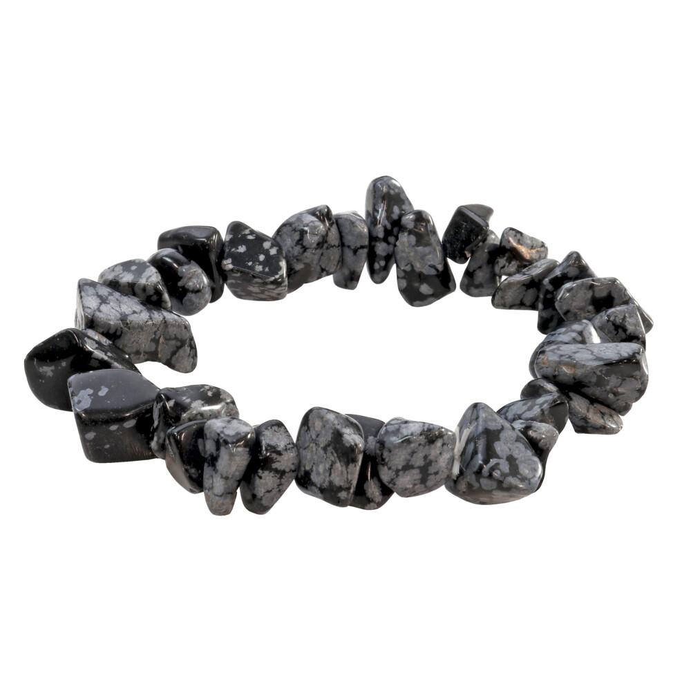 Snowflake Obsidian Chunky Chip Bracelet Rare Earth Gallery