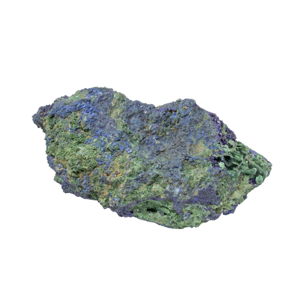 Azurite Malachite Druze Specimen With Intense Azurite Crystals & Flat Back