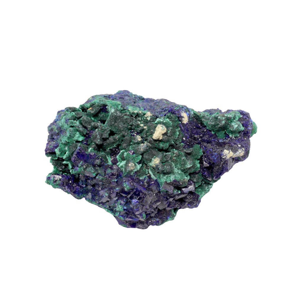 Azurite Malachite Druze Specimen -Medium Crystals With Chatoyantcy