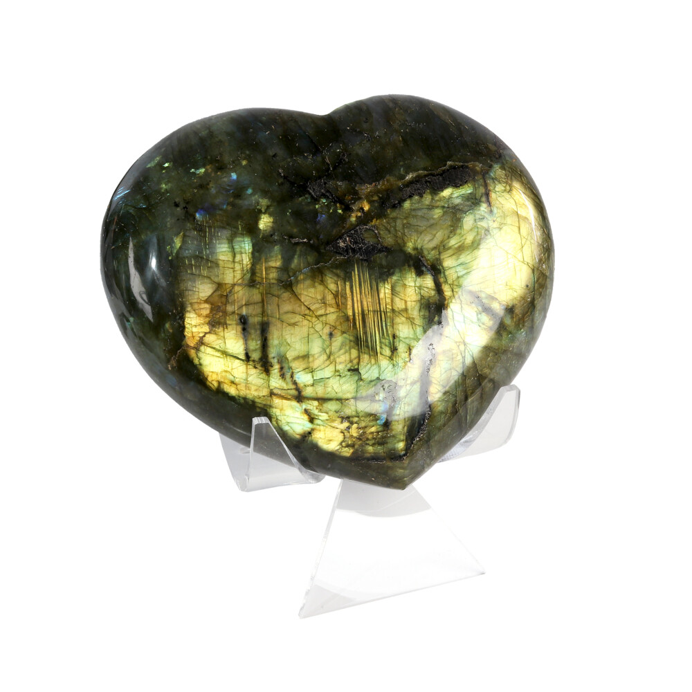 Image 2 for Labradorite Heart In Cluster Stand