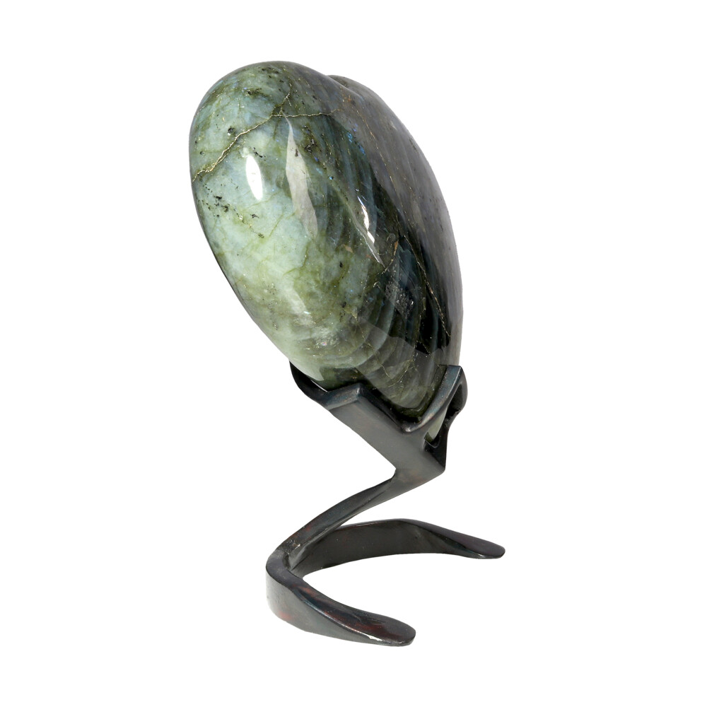 Image 2 for Labradorite Heart In Custom Stand