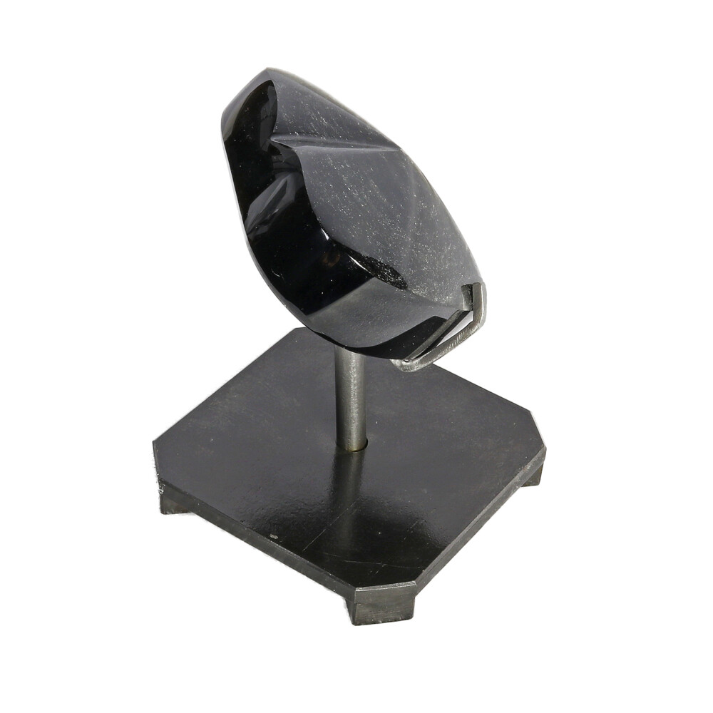 Image 2 for Silver Sheen Obsidian Heart In Custom Stand