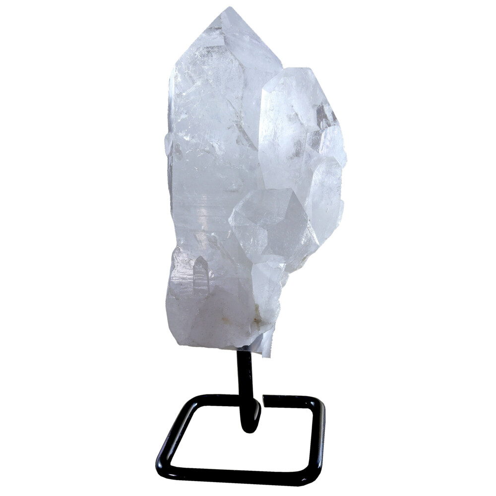 Image 2 for Quartz Point Cluster On Rounded Square Post Stand