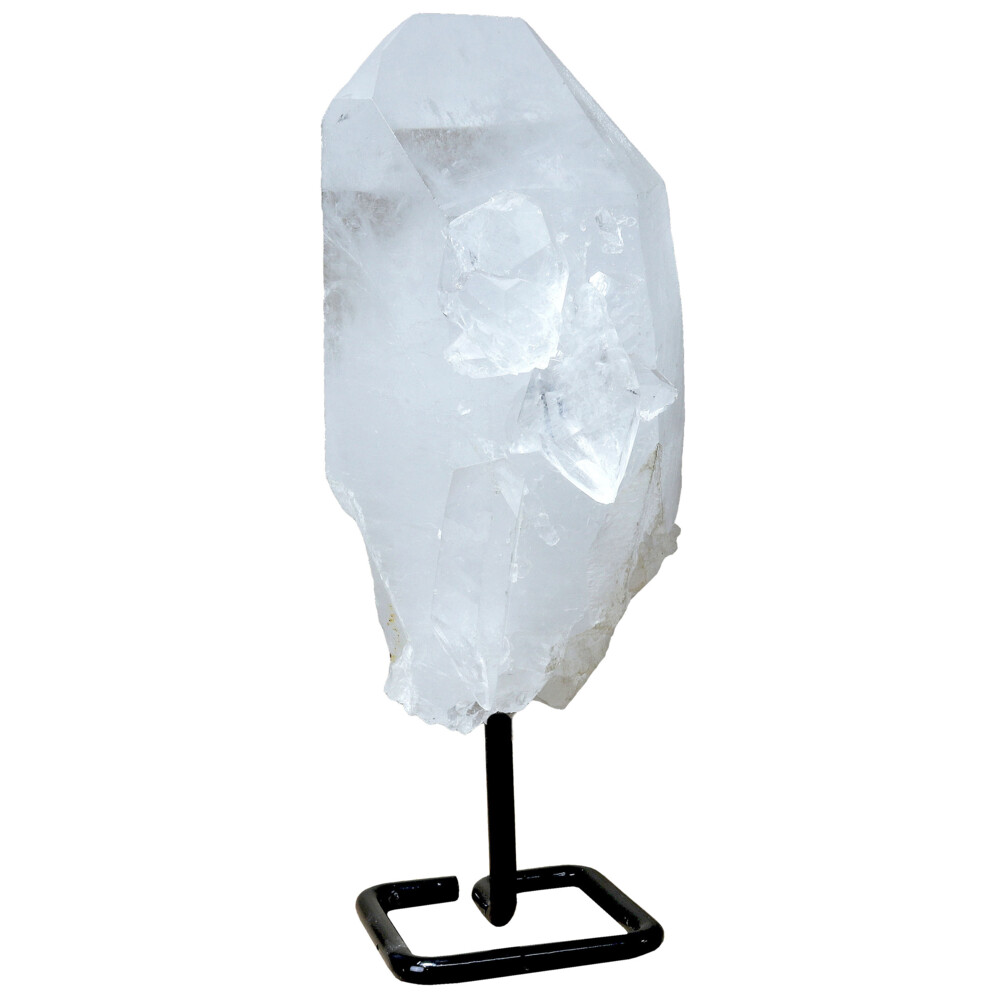 <span style="position: initial; margin: initial;"></span><span style="font-family: "EB Garamond"; position: initial; margin: initial;">Quartz Point Cluster On Rounded Square Post Stand</span><div style="position: initial; margin: initial;"><span style="font-family: "EB Garamond"; font-size: 16.8px; position: initial; margin: initial;">Quartz is the most abundant mineral on earth. This Quartz Point is six sided and comes to a point on one end. The Quartz Point is the most widely used out of all Crystals. It works with every chakra however is most used with the crown chakra. They also help cleanse and recharge other crystals. Use this Quartz Point at the center of a grid or as a beautiful art piece in your home.</span><span style="font-family: "EB Garamond"; position: initial; margin: initial;"><br style="position: initial; margin: initial;"></span></div> Quartz Point Cluster On Rounded Square Post Stand