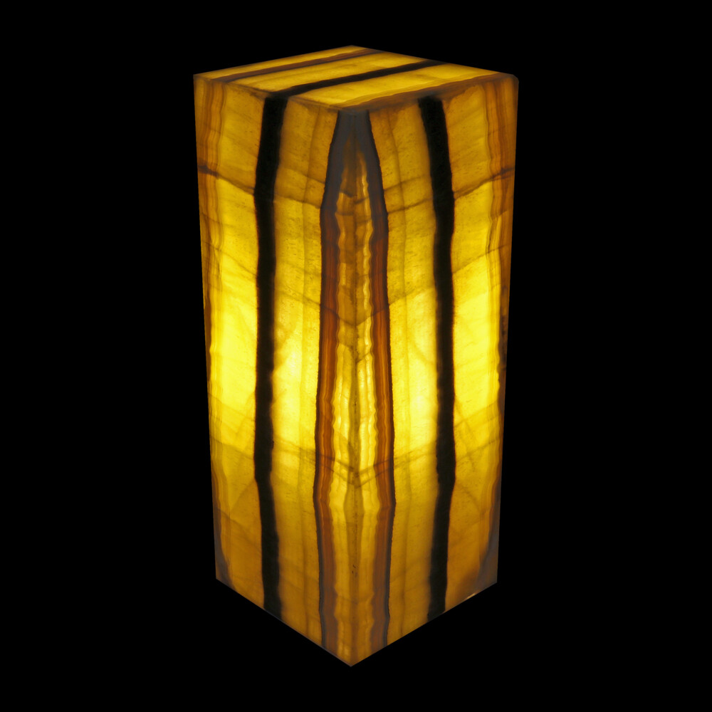 Image 2 for Onyx Luminary - 6" Sq X 15" Yellow & Black