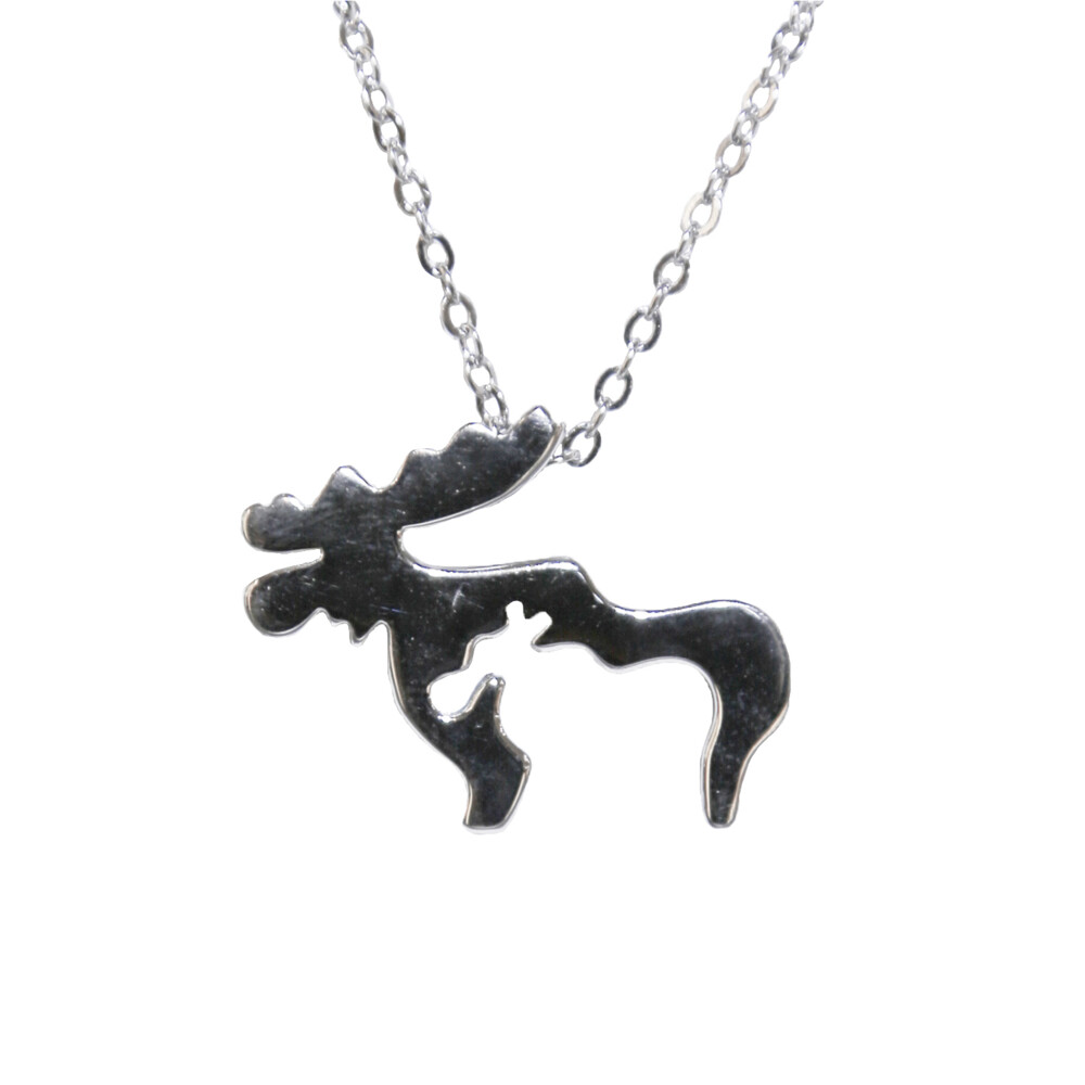 <span style="font-size: 16.8px; position: initial; margin: initial;">Sterling silver papa moose pendant, SS chain is included.</span> Papa Moose Pendant