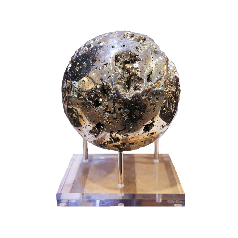Pyrite Sphere from Peru, stand not included Peru Pyrite Sphere