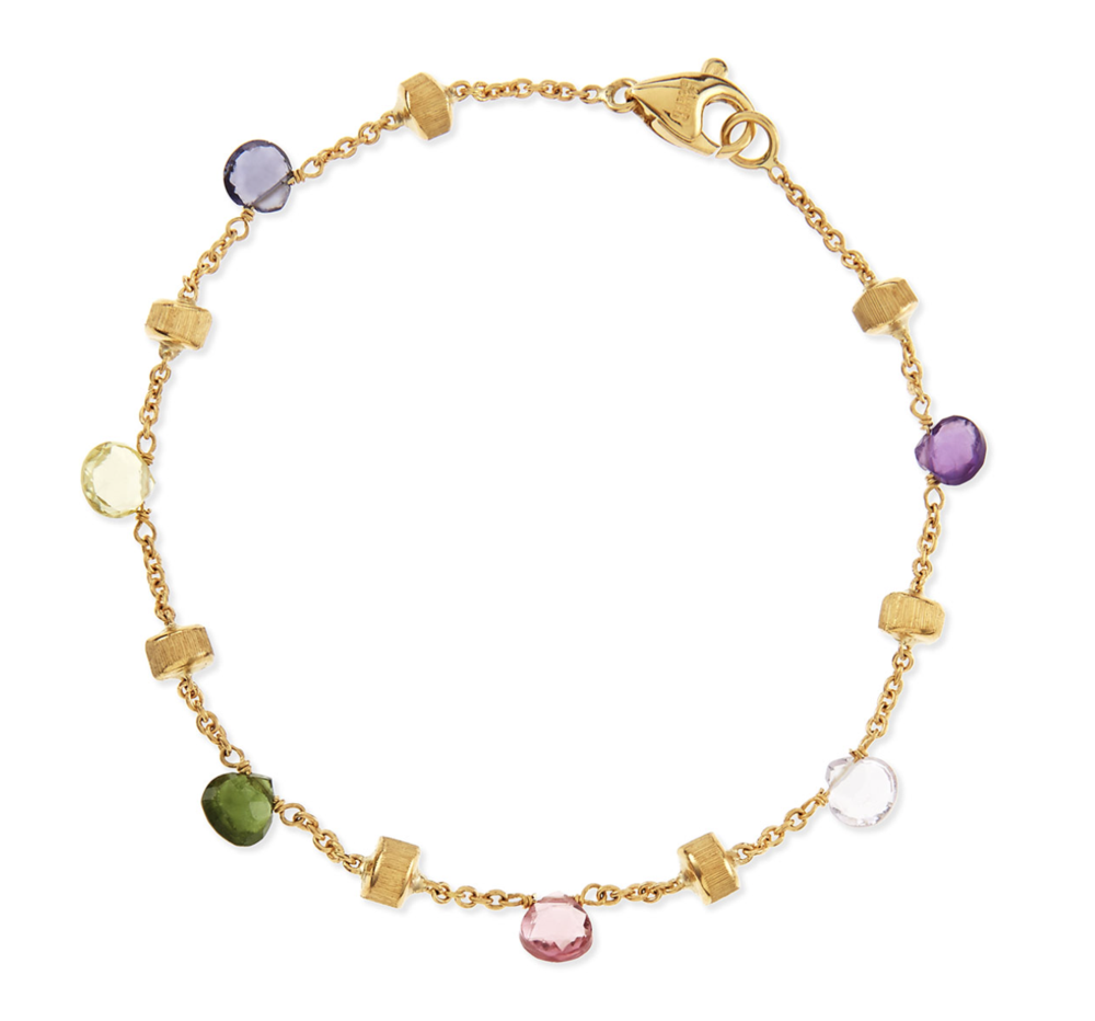 18ct yellow gold bracelet with amethyst, peridot, citrine, ruby, and blue topaz Multi-Stone Yellow Gold Paradise Bracelet