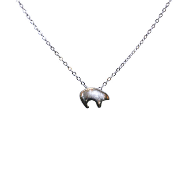 Closeup photo of Baby Bear necklace with Adjustable Chain