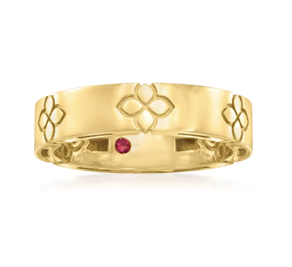 18k Yellow Gold Love in Verona ring 6mm band 18KY Love in Verona Ring