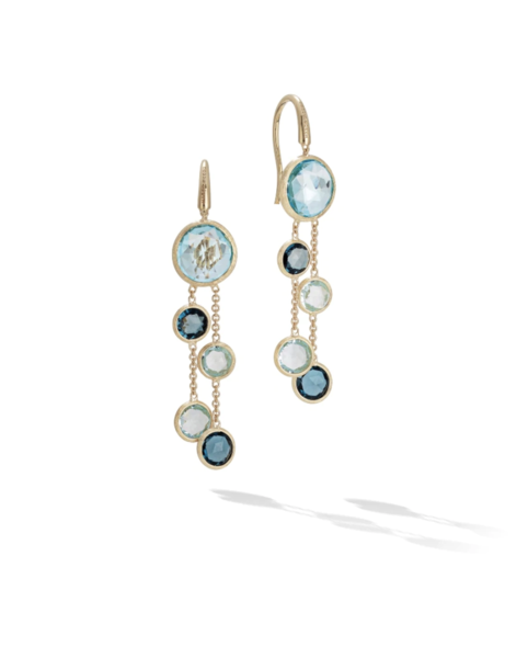 Closeup photo of Jaipur Collection Mixed Blue Topaz Earrings