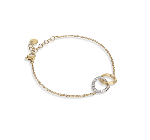 Closeup photo of Jaipur Collection 18K Yellow & White Gold Bracelet with Diamonds