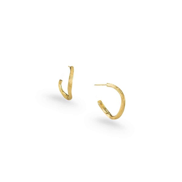 Closeup photo of Jaipur Collection 18K YG Curved Hoops