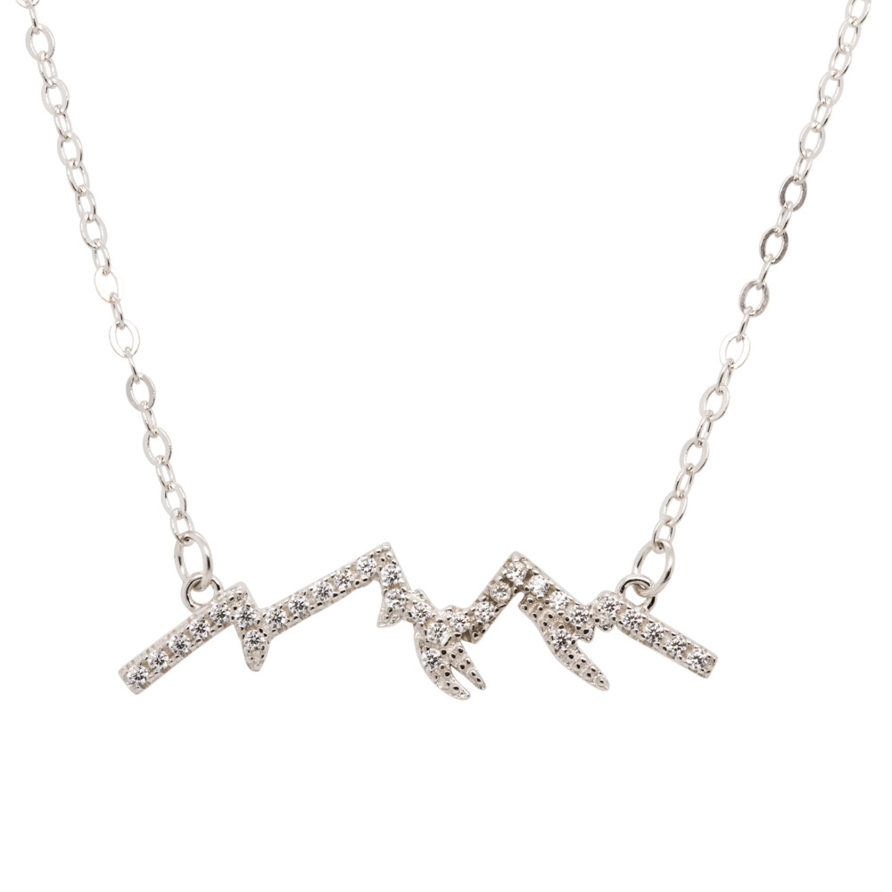 Mountain Range Topaz Sterling Silver Necklace Mountain Range Topaz SS Necklace