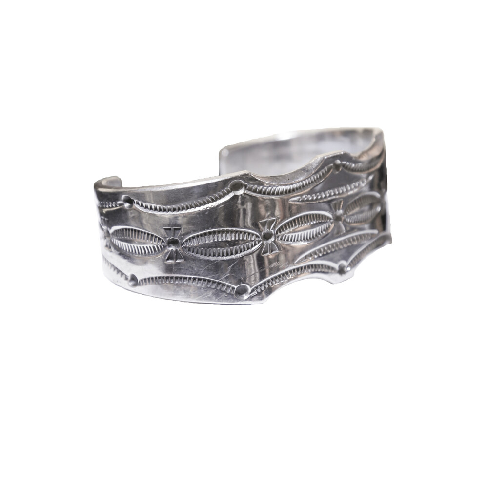 1970’s Mens Sterling Silver Cuff <div>6 and 3/4ths in total length. </div> 1970’s Mens Silver Cuff