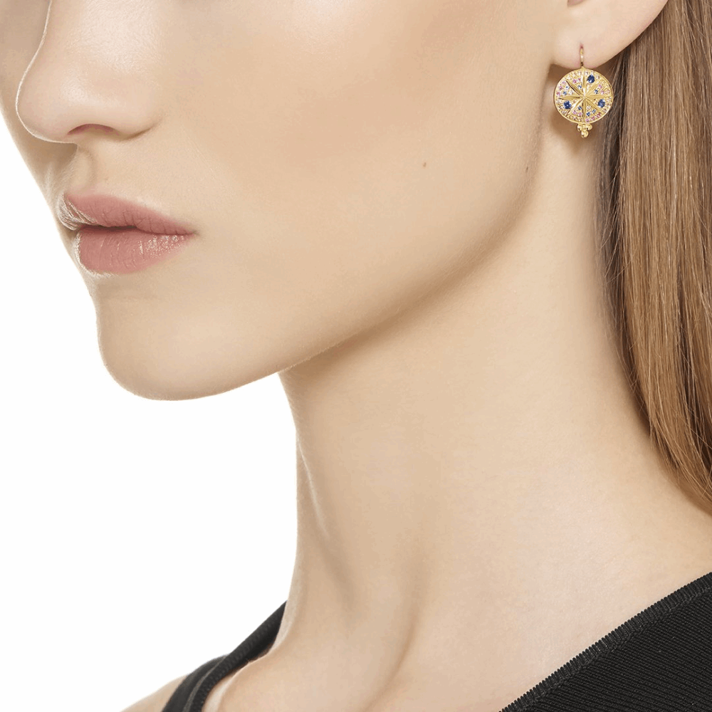 Image 2 for 18k Yellow Gold Pave Sorcerer Earring