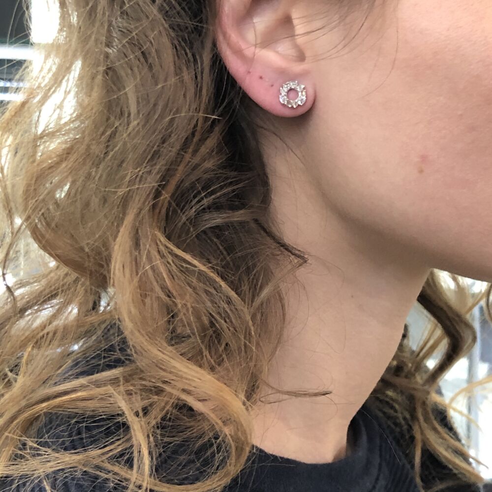 Image 2 for Mix Shaped Rose cut Diamond Earrings in