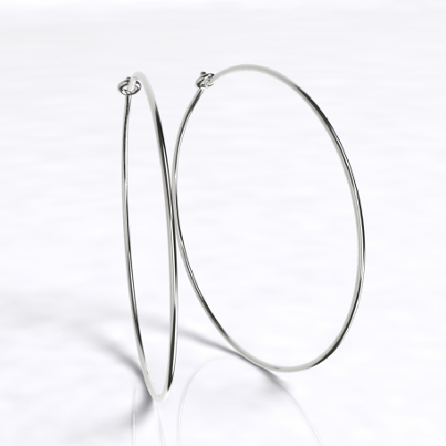 In 1989 Zina Sterling Silver moved into our Beverly Hills headquarters that accommodates our workshop as well as Zina 'The Store'. The store is a showcase for all that is 'today' in fine design in jewelry, gift ware, Judaica, frames and whatever Zina thinks is new and exciting that crosses her path. Zina is a destination for people seeking the finest in design . Zina is at the pulse of what is 'happening' Large Thin Hoops Earrings