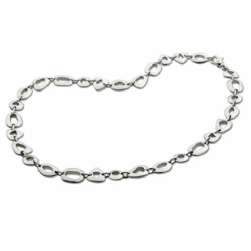 In 1989 Zina Sterling Silver moved into our Beverly Hills headquarters that accommodates our workshop as well as Zina 'The Store'. The store is a showcase for all that is 'today' in fine design in jewelry, gift ware, Judaica, frames and whatever Zina thinks is new and exciting that crosses her path. Zina is a destination for people seeking the finest in design . Zina is at the pulse of what is 'happening' Geometrics Necklace