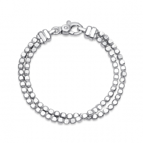 In 1989 Zina Sterling Silver moved into our Beverly Hills headquarters that accommodates our workshop as well as Zina 'The Store'. The store is a showcase for all that is 'today' in fine design in jewelry, gift ware, Judaica, frames and whatever Zina thinks is new and exciting that crosses her path. Zina is a destination for people seeking the finest in design . Zina is at the pulse of what is 'happening' Double Ice Cube Bracelet