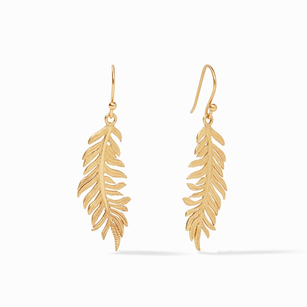 Finely crafted fern leaf earrings. Earrings measure 1.75 inches in length. Fern Earring