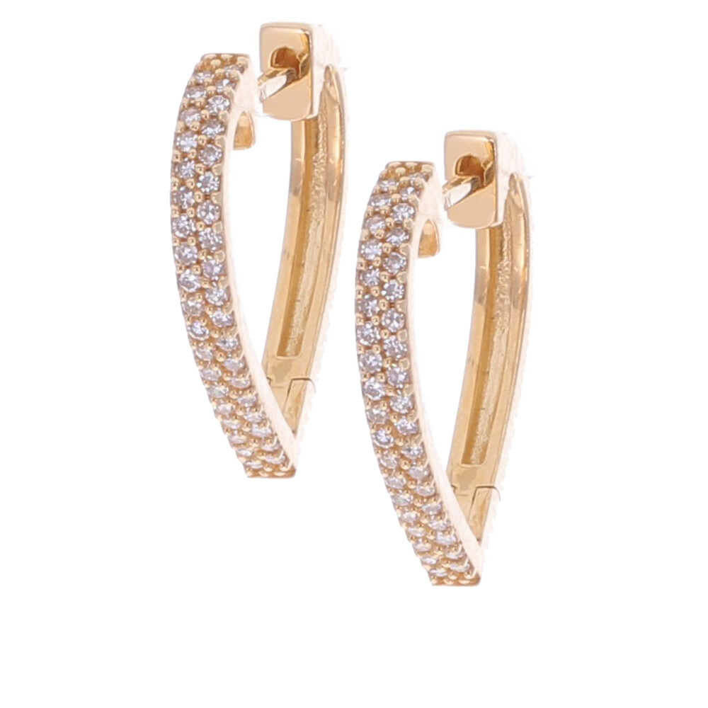 14k Diamond Heart Shaped Huggies with 0.20tcw of Diamond 14k Diamond Heart Huggies 0.20tcw