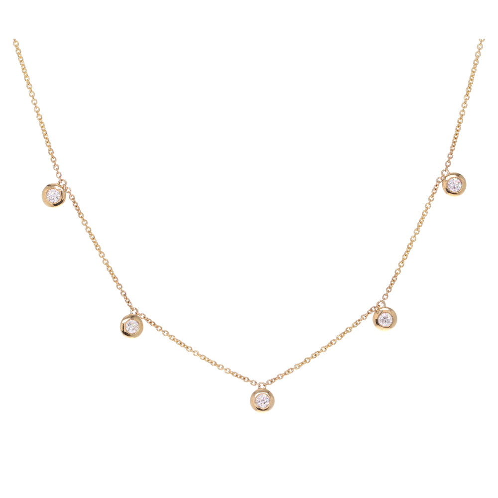 Bezel Set Diamond Dangle Layering Necklace | LaNae Fine Jewelry