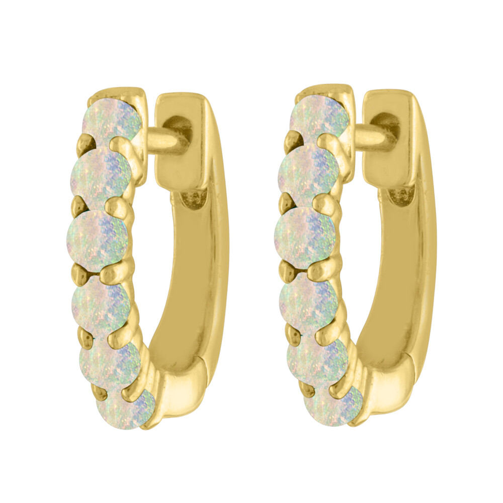 Cabochon Huggies 14k Yellow Gold; Cabochon Colored Stones; 11 X
2 Mm Cabochon Huggies 14k Yellow Gold; Cabochon Colored Stones; 11 X
2 Mm