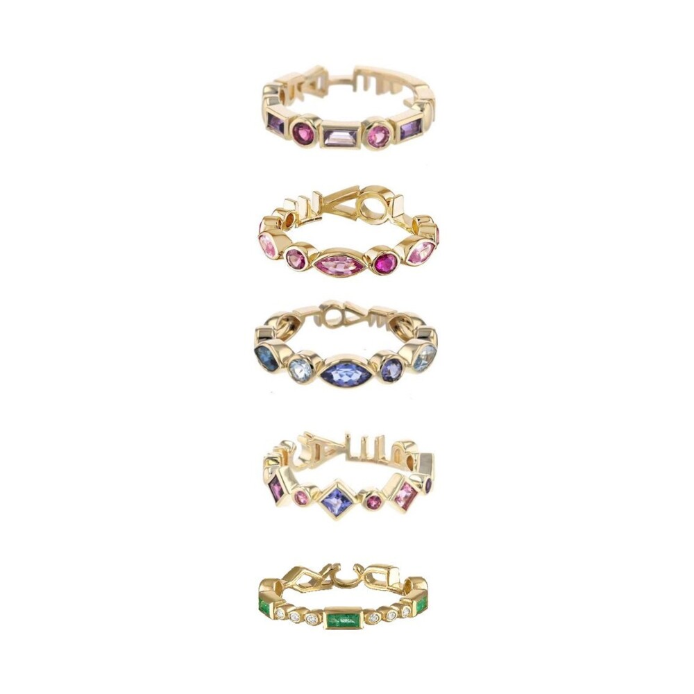 Tattoo Candy Ring 14k Yellow Gold; 1.00-1.70cttw Colored Stones;
4mm Width Tattoo Candy Ring 14k Yellow Gold; 1.00-1.70cttw Colored Stones;
4mm Width