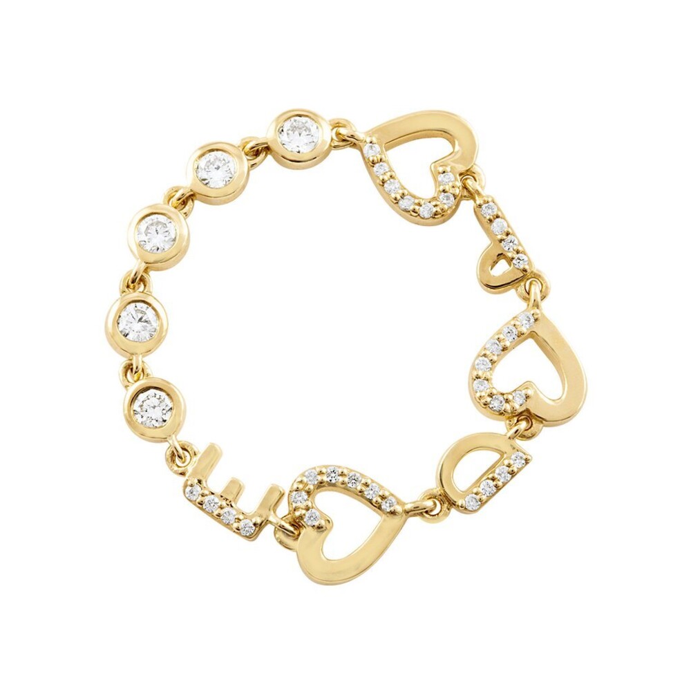 Part of Eden's Tiny Letters Collection this Three Initial Ring can be customized to your needs. Whether your initials or those of a loved one this ring can be is perfect for the sentimental. Three Initial Bezel Chain Ring *Customizable