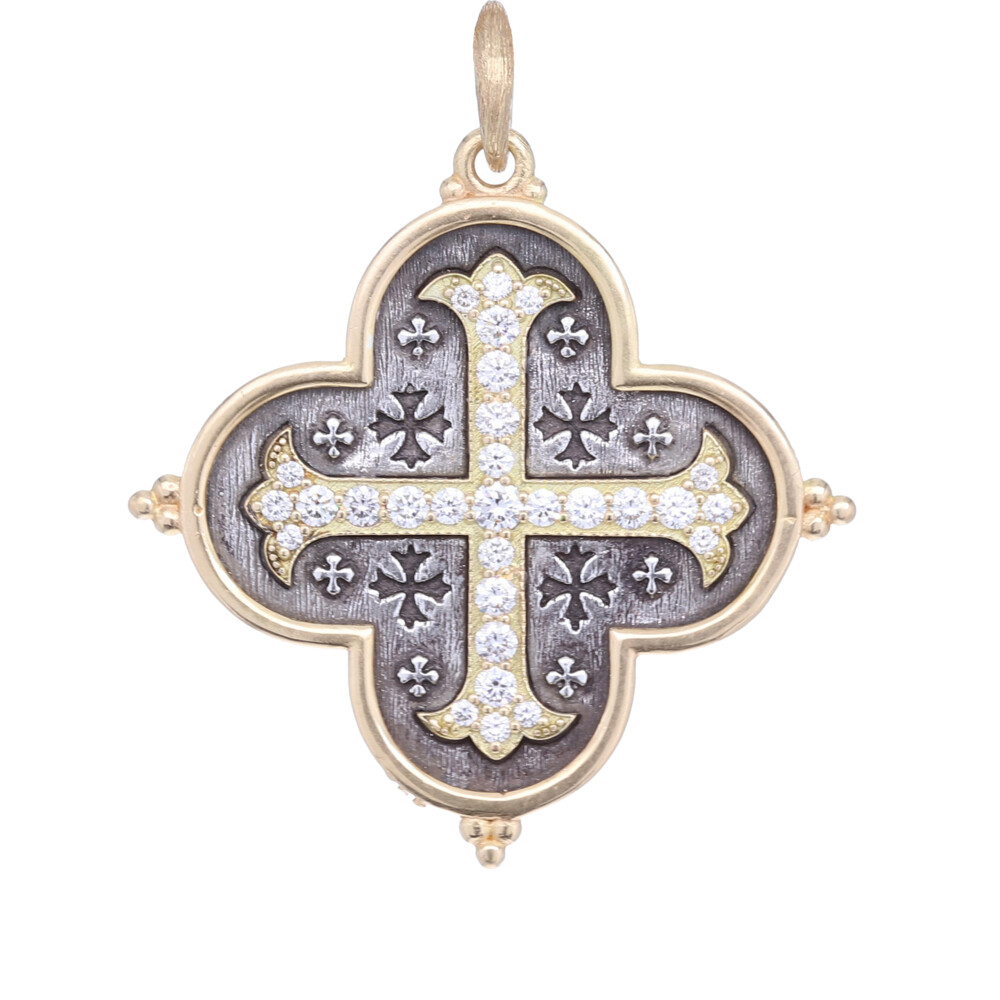 <div style="position: initial; margin: initial;">large maltese cross quatrefoil charm</div><div style="position: initial; margin: initial;">"The past, the present, the future are all truly one, They are today"</div><div style="position: initial; margin: initial;">- HARRIET BEECHER STOWE</div> 18k Large Maltese Cross Quatrefoil Charm Pendant